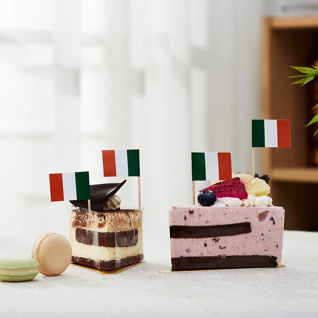 mflagperft Ireland Flag Irish Flag, Small Mini Ireland Toothpick Flags for Food, Cupcakes, Cocktails, Appetizers, Bar Party Decorations