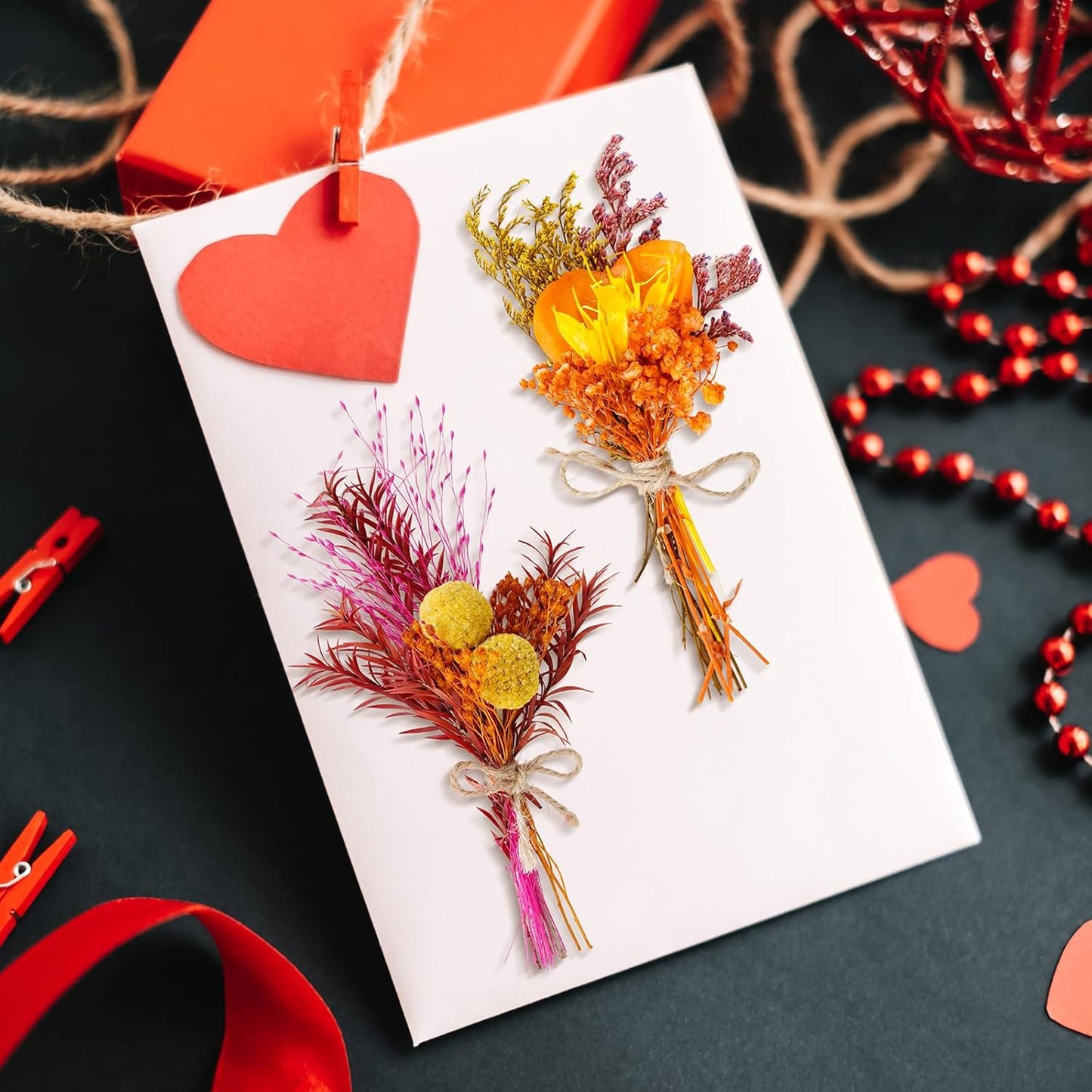 10/12/24 Pack Dried Flowers for Vase Various Mini Bouquet Dried Small Wildflowers Natural Real Flowers Bulk for Crafts DIY Wedding Decor (12, Autumn Color)