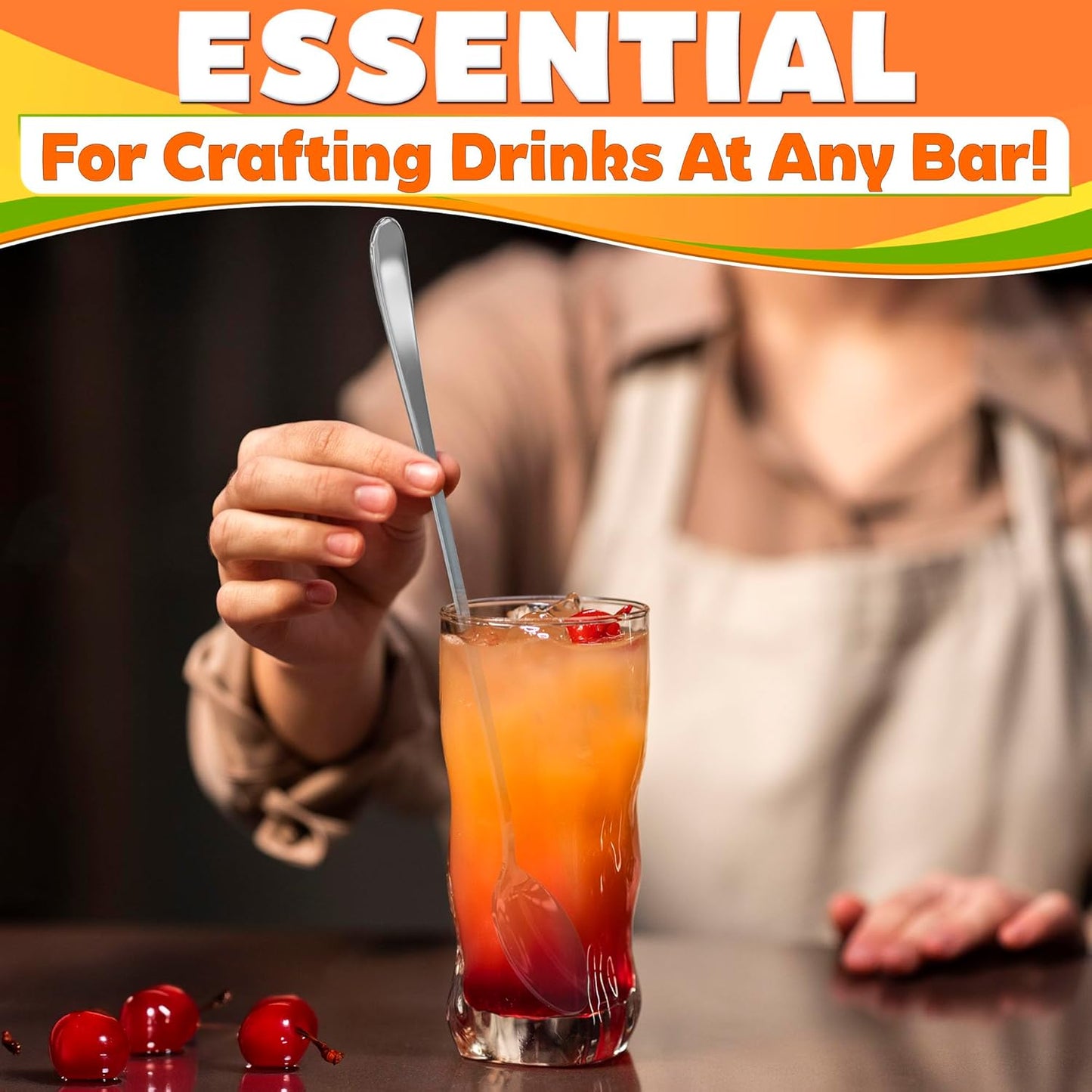 Ice Tea Spoons Long Stainless Steel Set of 8 – 9″ Iced Tea Spoons Long Handle with Classic Elegant Design – Rust-Resistant & Dishwasher Safe | For Milkshakes, Cocktails, Desserts & Tall Glass Drinks