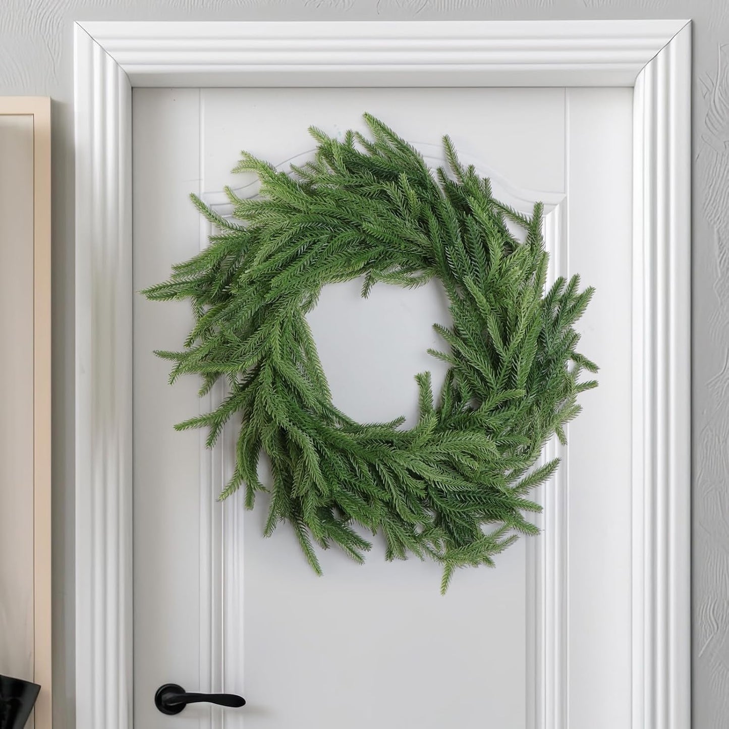 4 Pack Christmas Norfolk Pine Garlands 9FT, Real Touch Artificial Greenery Garland – Full Evergreen Pine Garland for Mantle, Fireplace, Table, Wall, Stairs & Outdoor Holiday Décor