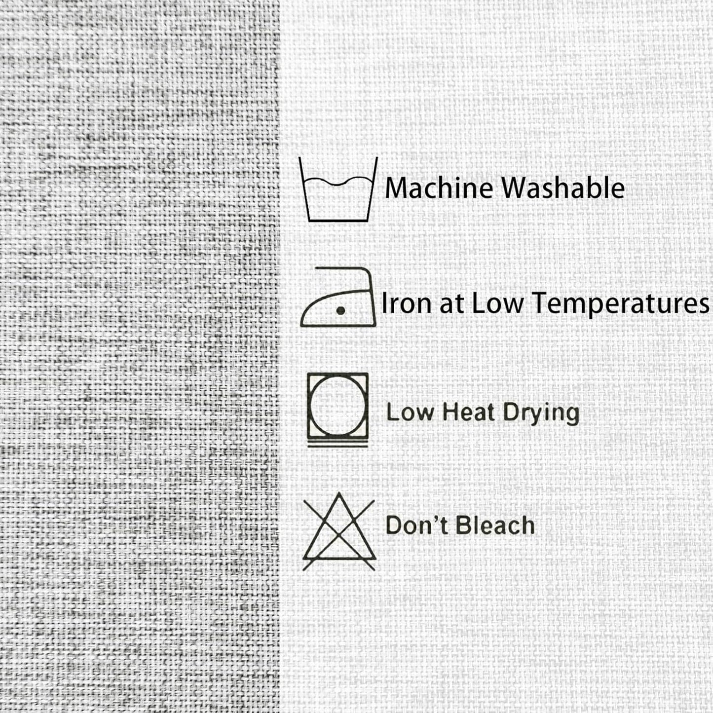 Hiasan Faux Linen Rectangle Tablecloth - Wrinkle and Stain Resistant Washable Table Cloth for Kitchen Dining Room Holiday Table Cover for Dinner, Light Grey, 54 x 120 Inch