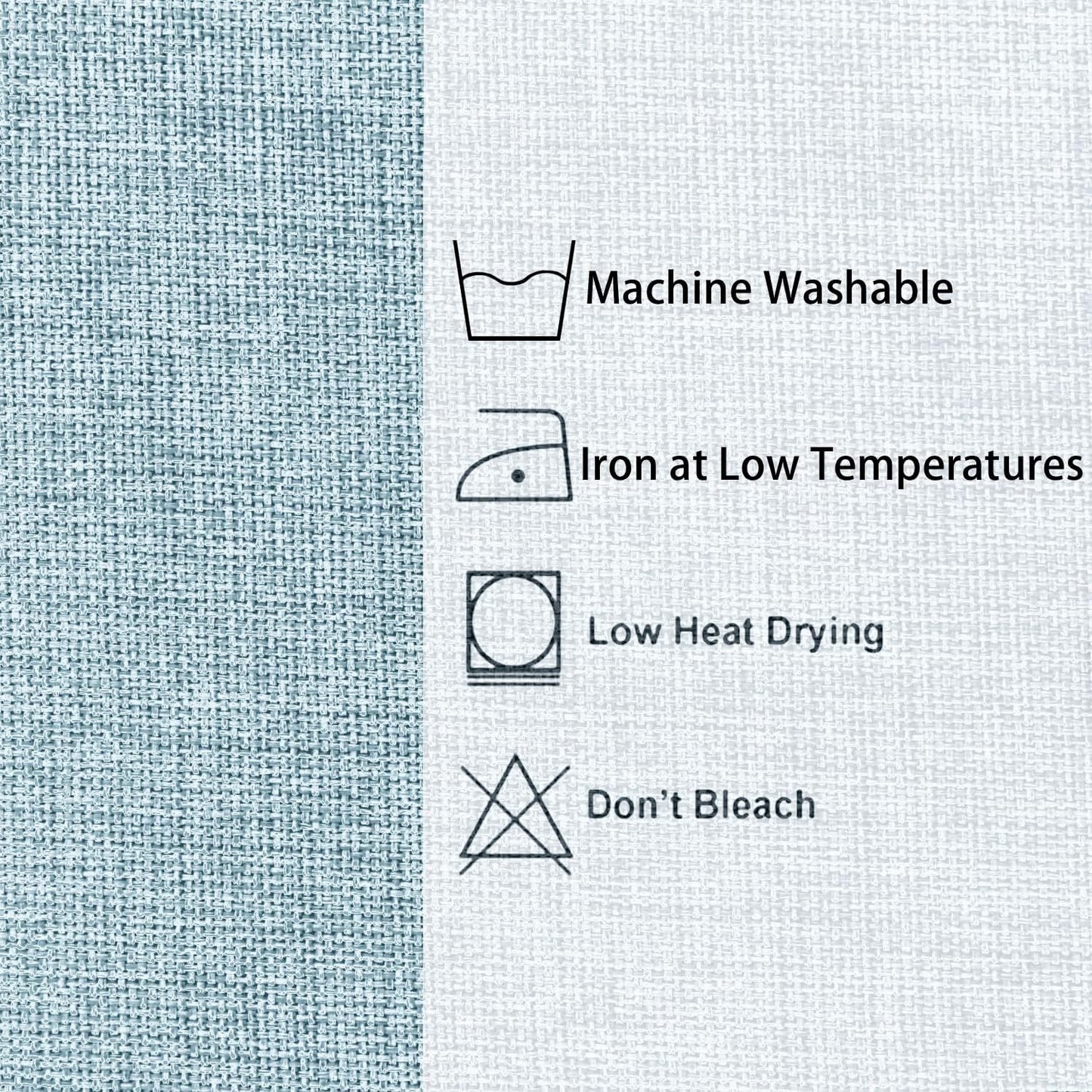 Hiasan 2 Pack Faux Linen Rectangle Tablecloth - Wrinkle and Stain Resistant Washable Table Cloth for Kitchen Dining Room Holiday Table Cover for Party Dinner, Lux Slate Blue, 60 x 102 Inch