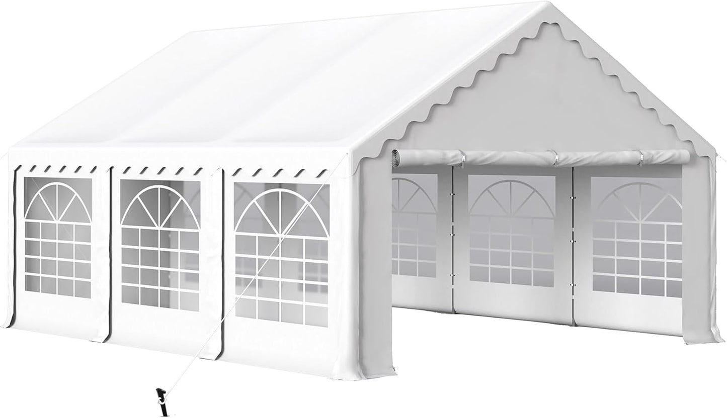 HERA'S PALACE 16'x 20' Outdoor Tents for Parties Large Canopy Tent with 8 Removable Sidewalls Heavy Duty Party Tent for Graduation Wedding and Birthday
