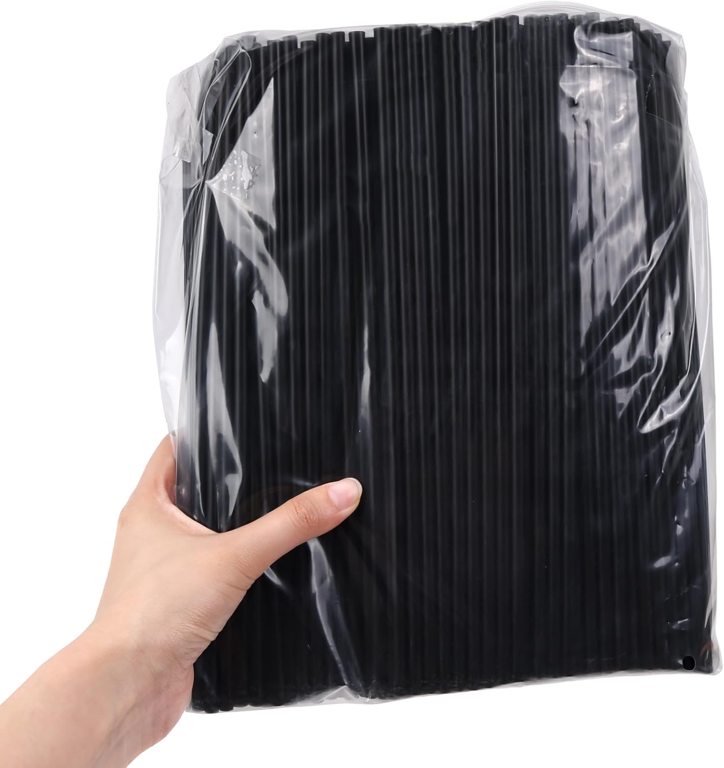 Tomnk 500pcs Straws Disposable, 10.3 Inches Plastic Straws, Plastic Drinking Straws for Tumblers and Ice Coffee