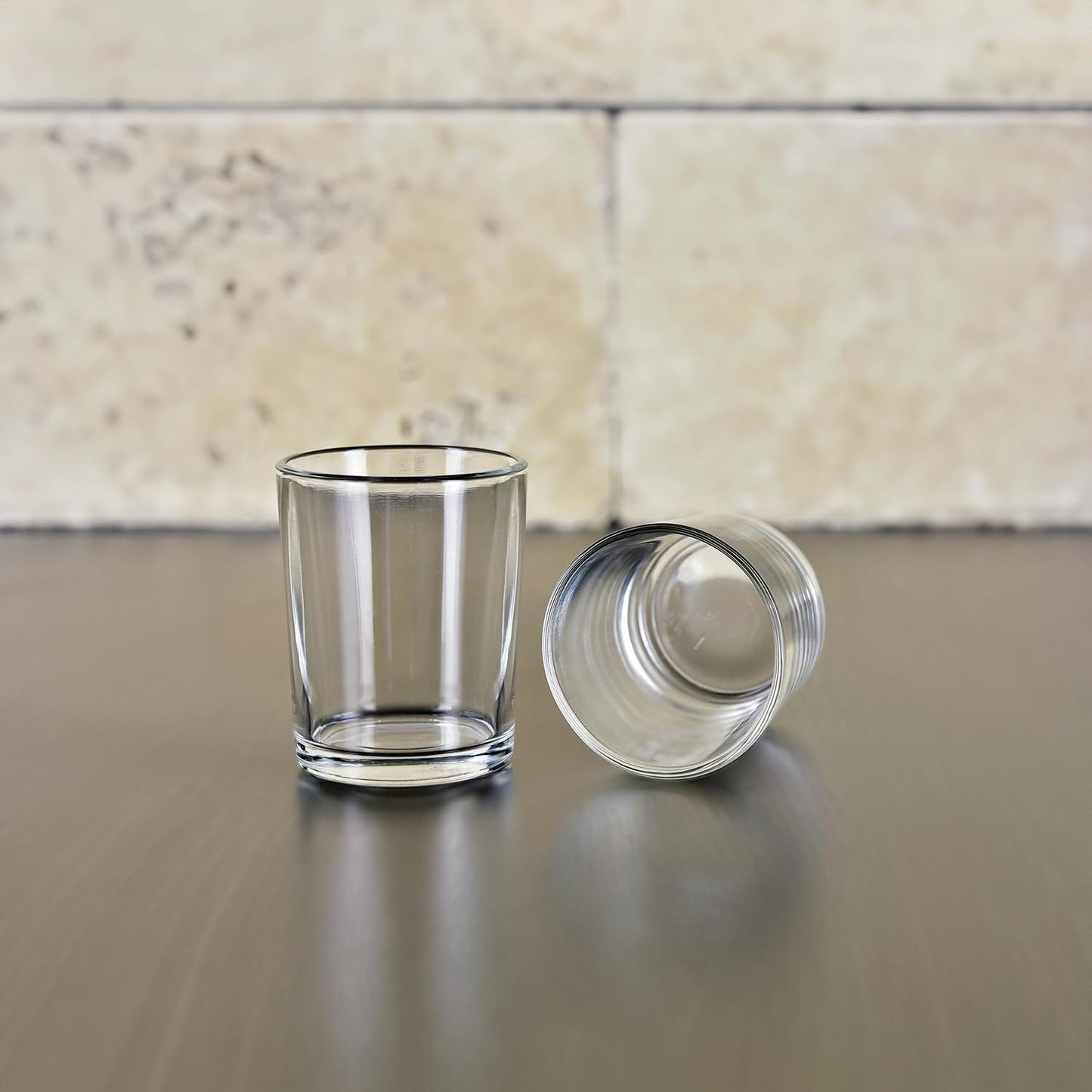 WGV Tea Light Votive Candle Holder 2.2x2.75, Clear Tiny Utility Cylinder Glass Vase, Small Planter Terrarium for Home Accent Decor, 1 Pc