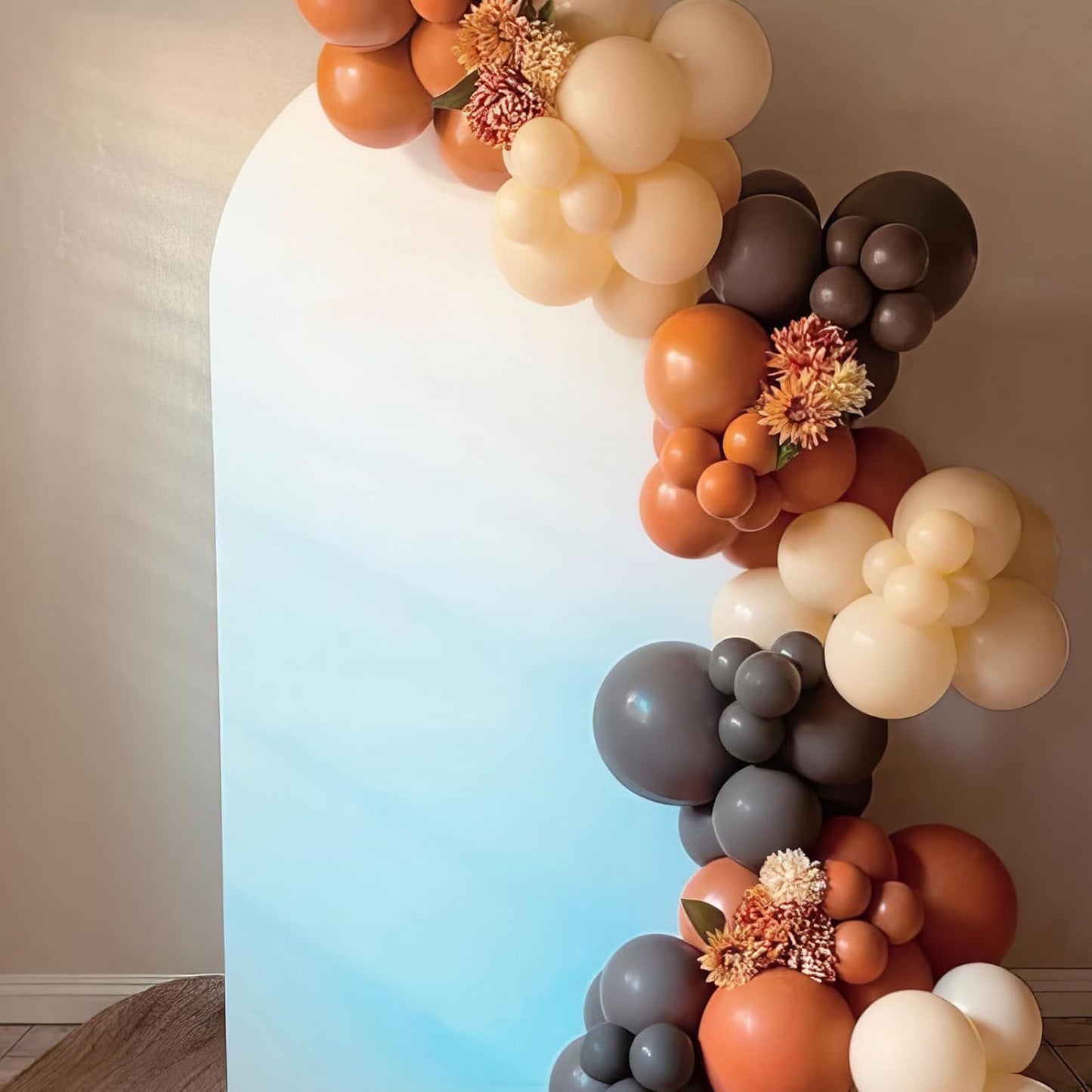 Fall Balloons, 50pcs Orange and Gold Balloons, Orange Brown Yellow Balloon, Gold Red Confetti Balloon for Birthday Baby Shower Thanksgiving Fall Theme Party Wedding Bridal Shower Bachelorette Decor