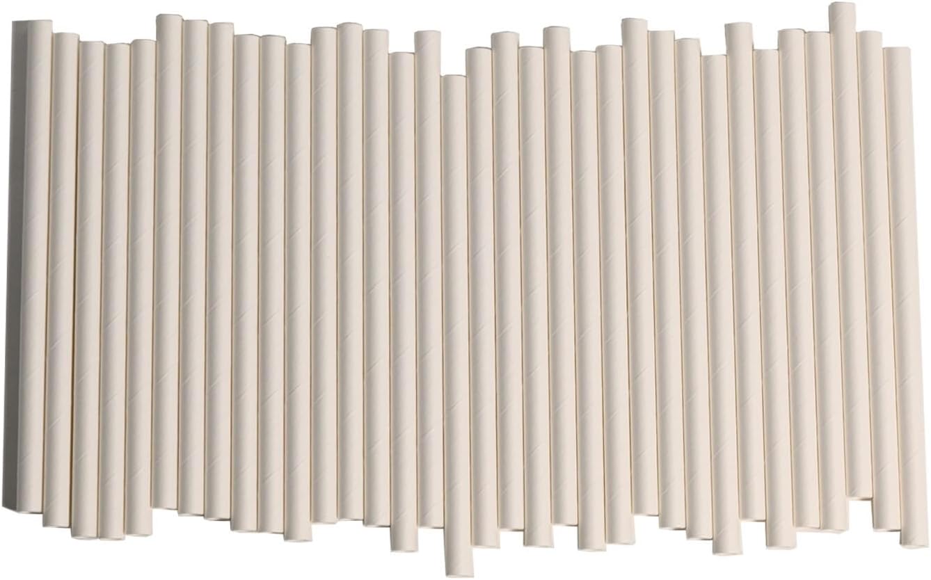 Cocktail Drinking Straws Paper Disposable - 5.75" Small White Straw, Biodegradable Sip Stirrers, for Party, Birthday, Wedding