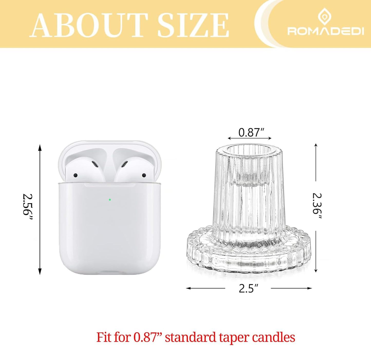 Romadedi Glass Candle Holder for Candlestick - 20Pcs Clear Tapered Bulk Wedding Decor Table Centerpiece for Candle Sticks Christmas Party Living Room Dinner Advent Decoration