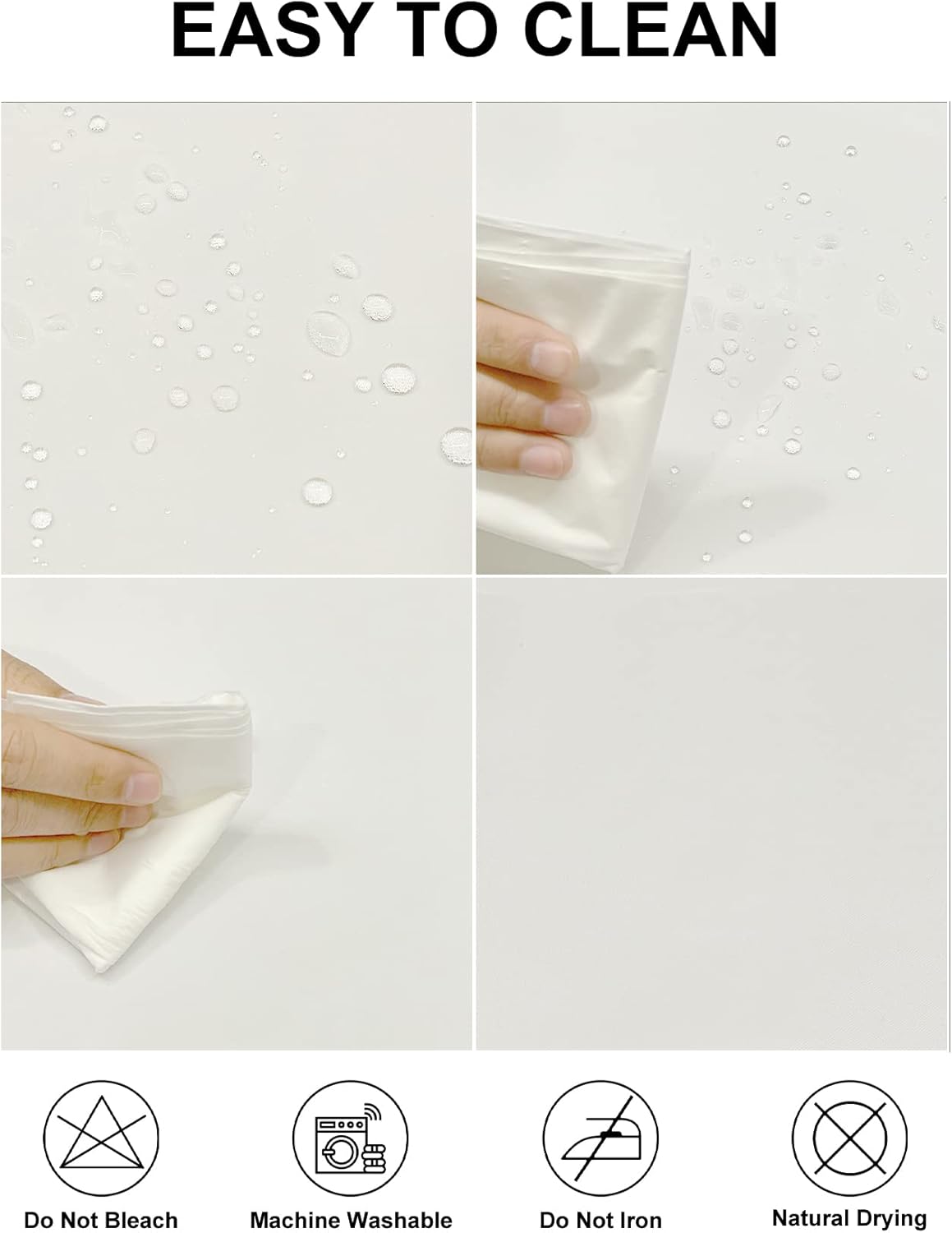 Fokitut 12 Pack Waterproof Rectangle Tablecloth, 60x120 Inch,Stain Resistant and Wrinkle Polyester Table Cloth, Fabric Table Cover for Kitchen Dining, Wedding, Party, Holiday Dinner-Ivory