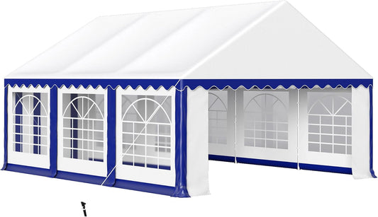 HERA'S PALACE 16'x 20' Outdoor Tents for Parties Large Canopy Tent with 8 Removable Sidewalls Heavy Duty Party Tent for Graduation Wedding and Birthday (Blue)
