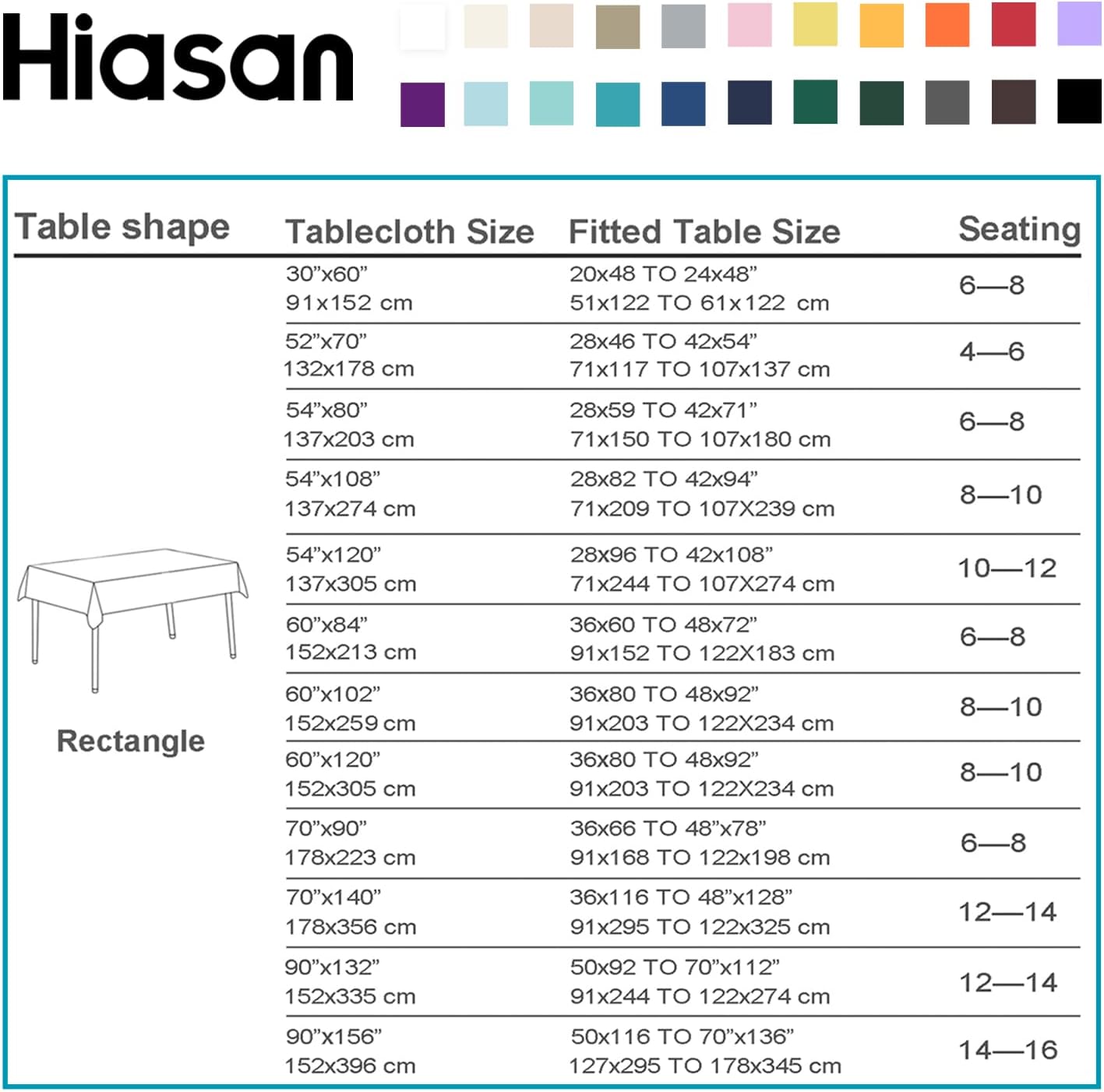 Hiasan Dusty Rose Tablecloth for Rectangle Tables - Waterproof Washable Polyester Fabric Table Cloth for Buffect Dining Birthday Party Wedding, 54 x 120 Inch