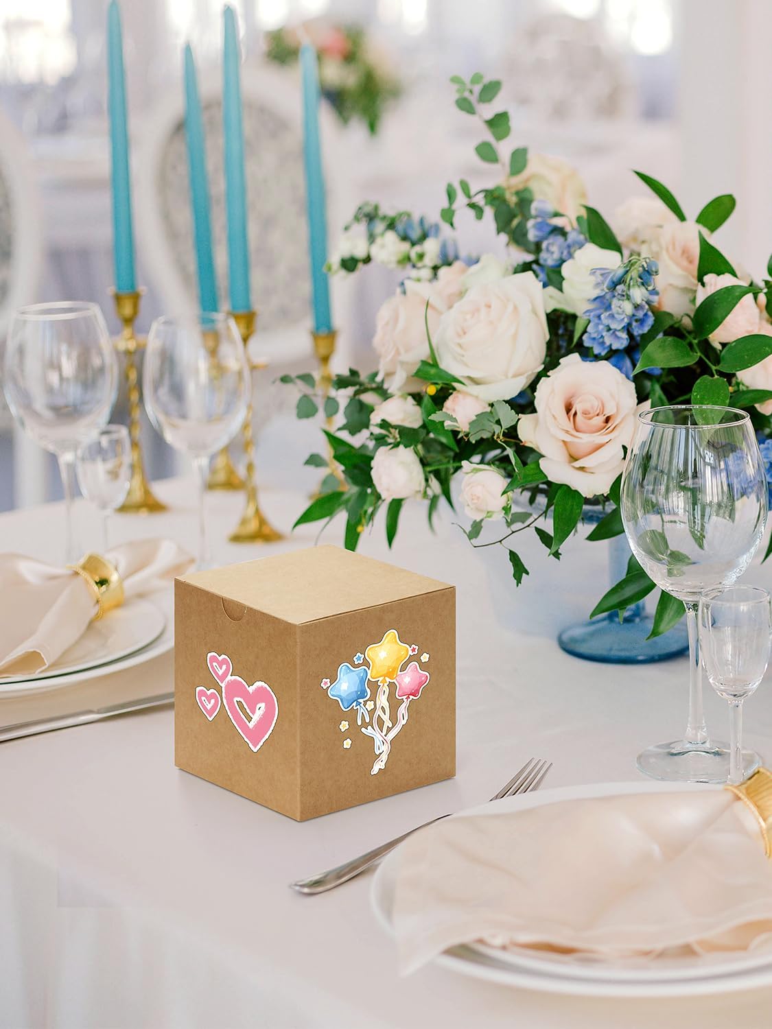 Eupako Gift Boxes 4x4x4 50 Pack Brown Kraft Paper Box with Lids Party Favor Boxes for Bridesmaids Proposal, Crafting, Cupcake, Wedding, Christmas