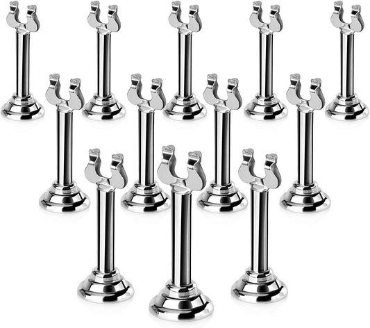 New Star Foodservice 23459 Harp Clip Style, Place Card/Table Number Holder, 3 Inch, Silver, Set of 12, 23442