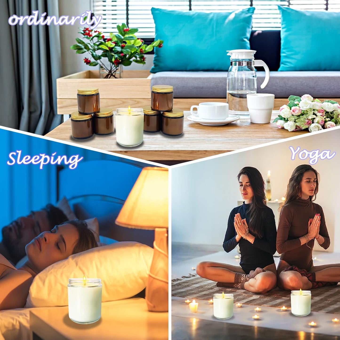 12 Pcs 8 Oz Bulk White Soy Candles,Eucalyptus Scented Candles Set,Bulk Aromatherapy Candle,Great Stress Relieving Scented Candle for Girls as a Gift for Birthdays, Weddings and More!