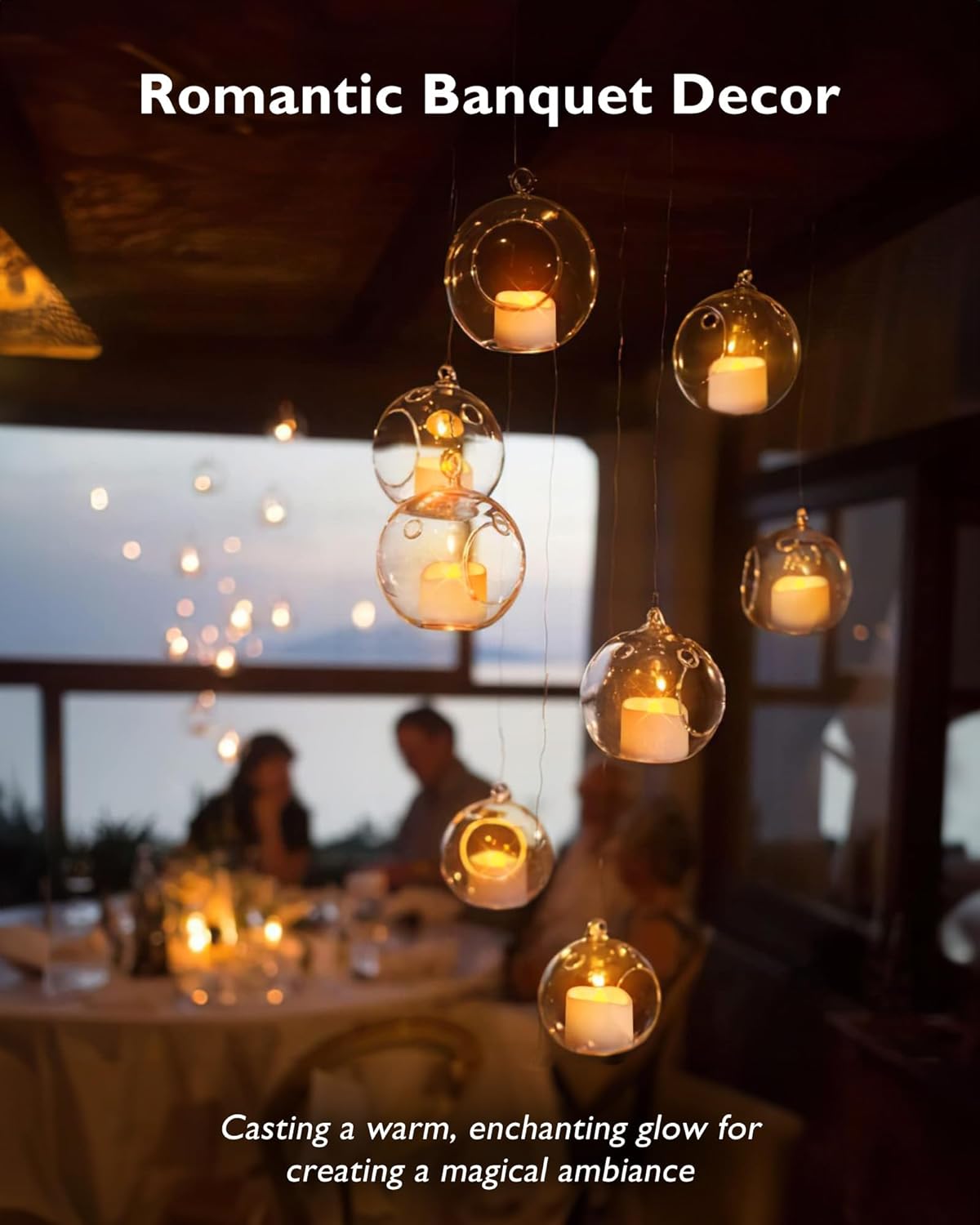 Homemory 48-Pack Novelty Flickering Flameless Tea Lights Candles, 200+Hours Battery-Operated LED Fake Candles for Wedding Table Centerpieces,Proposal,Anniversary, White Base, Ø1.5''xH1.3‘’