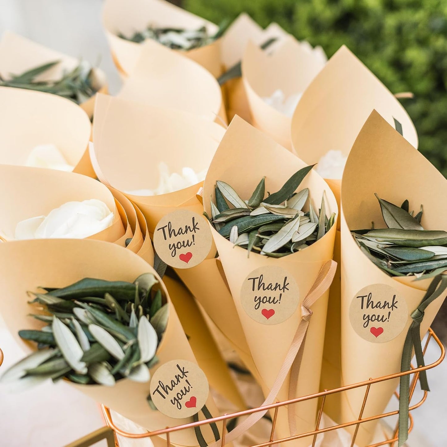 PATIKIL Dried Flower Confetti Cones, 30Pcs Paper Tapers Cone Holder with Dried Rose Petals / Sticker for Wedding Party Engagement Birthday DIY Decoration, Red/Purple