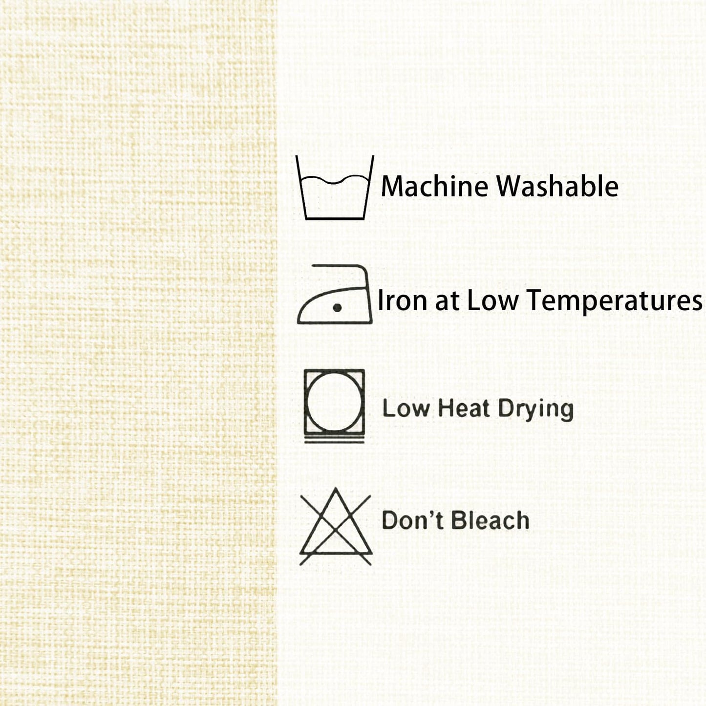 Hiasan 2 Pack Faux Linen Rectangle Tablecloth - Wrinkle and Stain Resistant Washable Table Cloth for Kitchen Dining Room Holiday Table Cover for Party Dinner, Champagne, 60 x 102 Inch