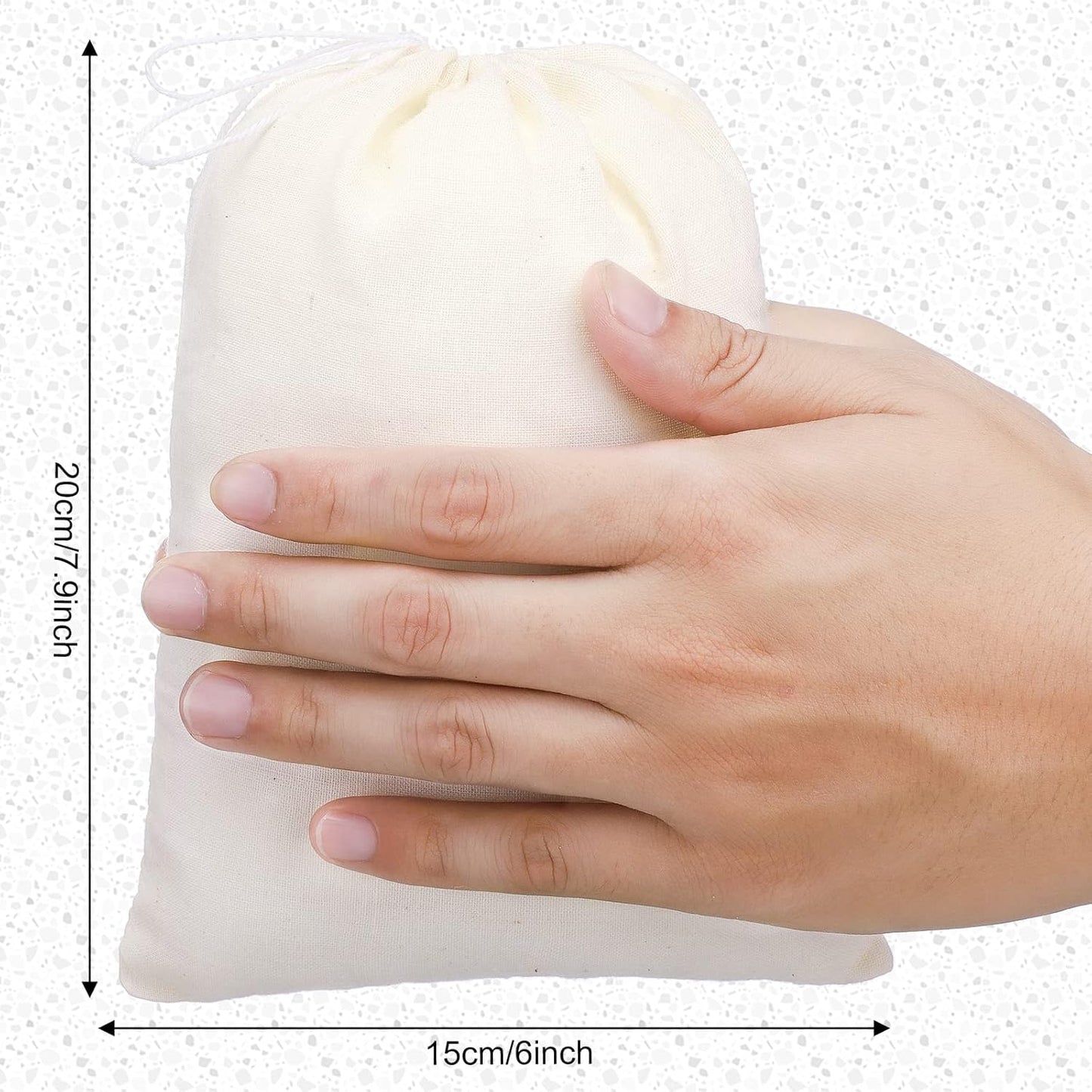 200 Pack Muslin Bags Burlap Drawstring sachet Bags Multipurpose Canvas Linen Pouch for Tea Jewelry Wedding Party Favors Storage