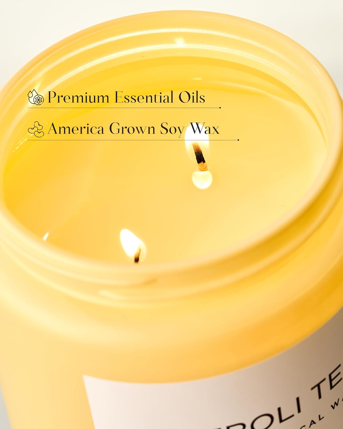 M&SENSE Neroli Tea Scented Candle, 19.4oz 110 Hours Long Lasting Burn 2 Wick Non Toxic Natural Soy Wax Candle for Women, Slow Burning Home Fragrance Gifts for Stress Relief & Relaxing