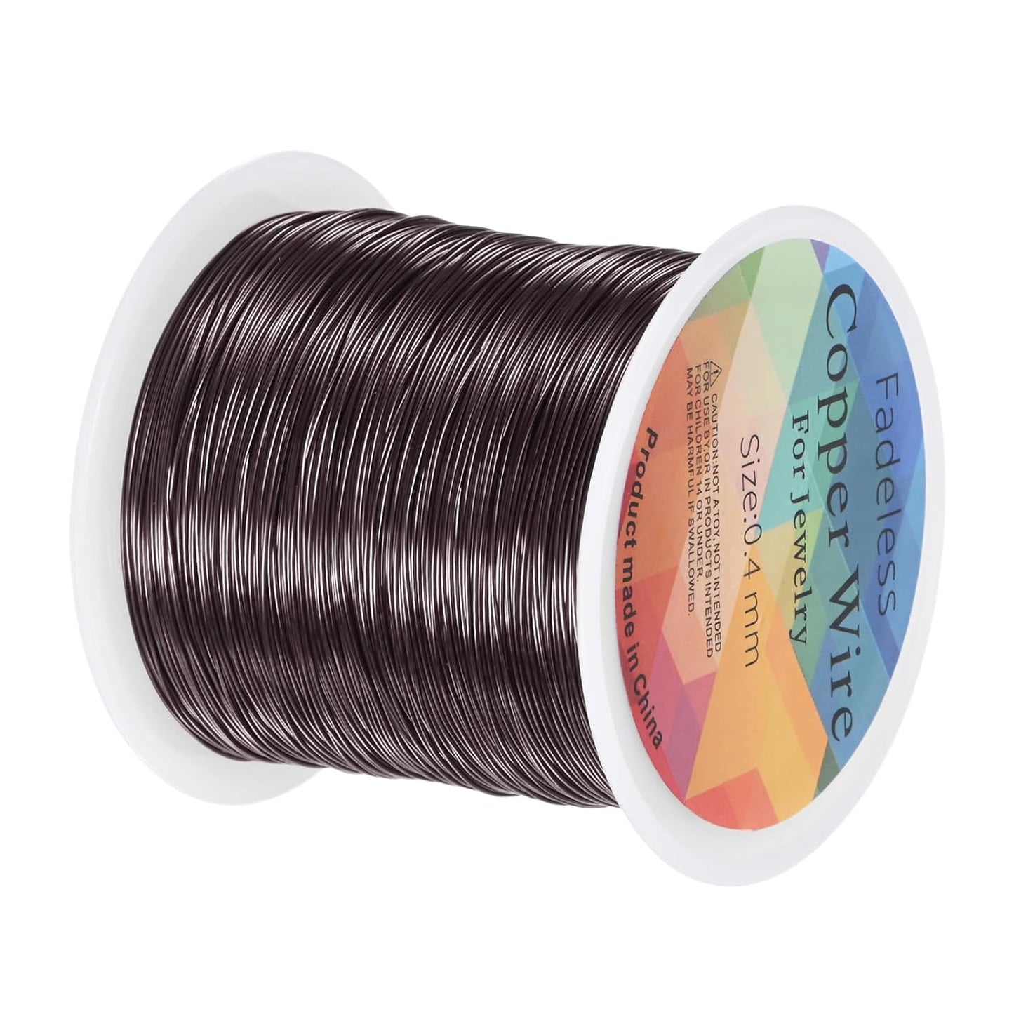 0.4mm Jewelry Wire, 26 Gauge 328FT Craft Wire Copper Beading Wire for Jewelry Making/Planting/Weaving/DIY Crafting, Soft Metal Wires [100M, Metallic Black]