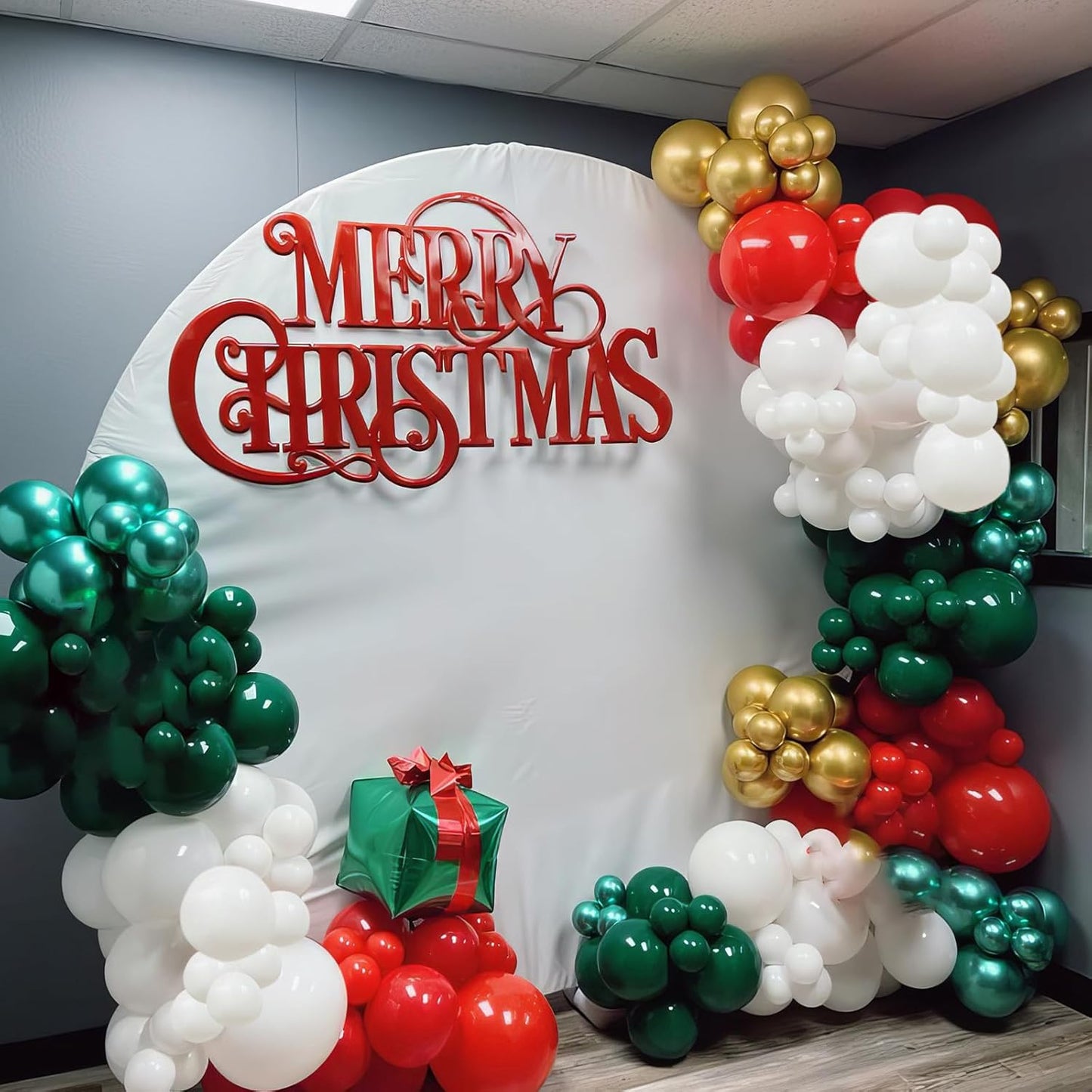 Red Green Gold Balloons, Vintage Dark Green Pearl White Confetti Balloons for Birthday, Baby Shower, Christmas Theme Party, Wedding, Graduation Decorations