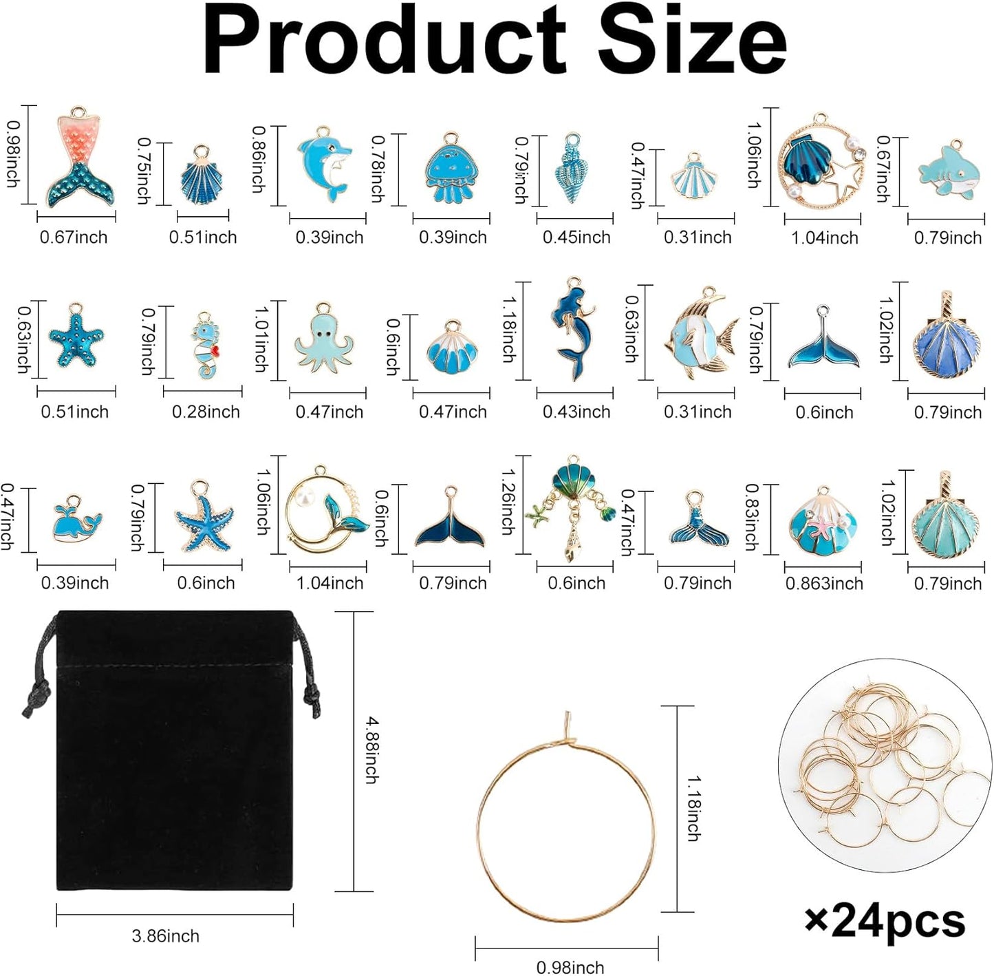 Wine Glass Charms Wine Charms for Stem Glasses Glass Markers Identifiers Tags for Christmas Tasting Party Favors Decorations