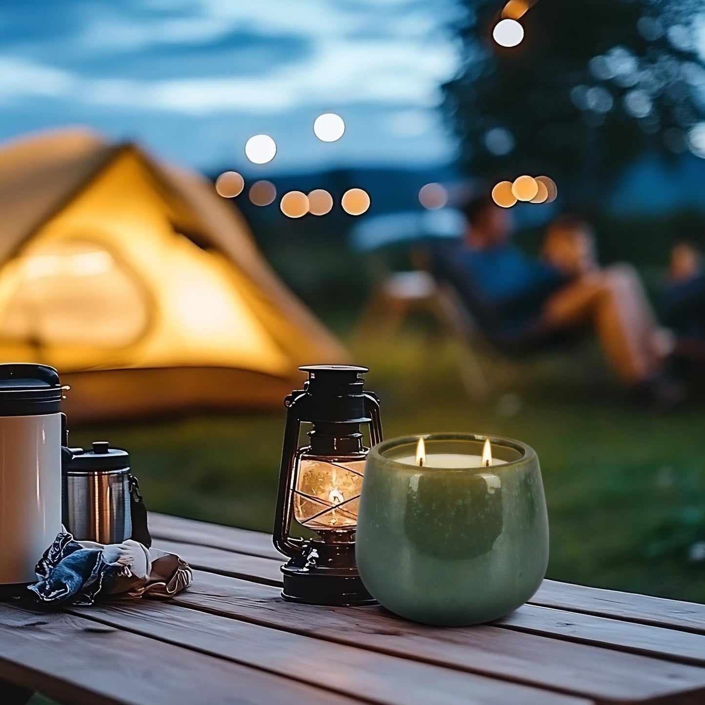 1 Pack Outdoor Citronella Candle Ceramic Mug |Outdoor - Safe for Picnic, Patio, Camping Adventures & Indoor, Great Gift Idea.