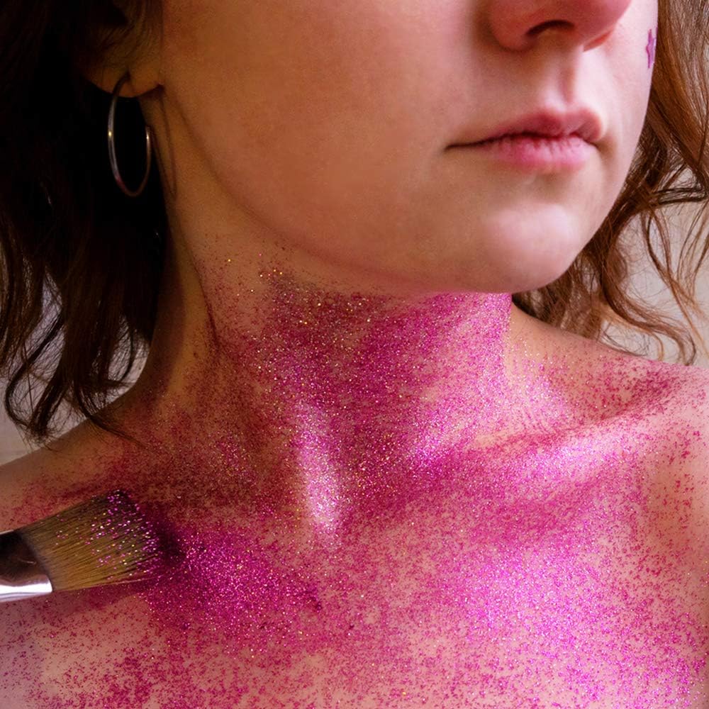 Hemway Eco Friendly Biodegradable Glitter 100g / 3.5oz Bio Cosmetic Safe Sparkle Vegan For Face, Eyeshadow, Body, Hair, Nail And Festival Makeup, Craft - Super Chunky (1/8" 0.125" 3mm) - Sapphire Blue