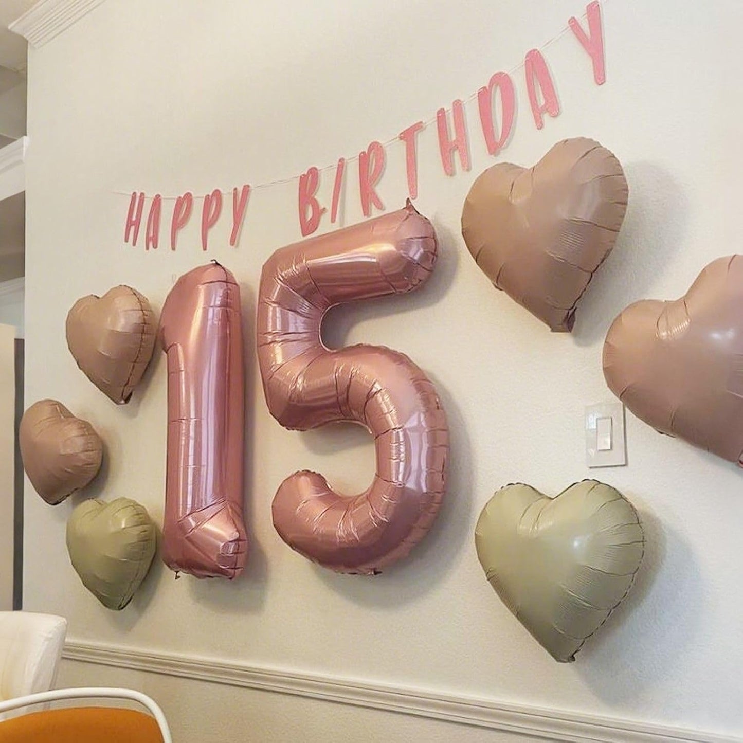 Baby Pink White Heart Balloons,12Pcs 18 Inch Light Pink Cream Foil Love Heart Shaped Balloons for Bow Birthday Party Bridal Engagement Wedding Anniversary Baby Shower Valentines Day Decorations