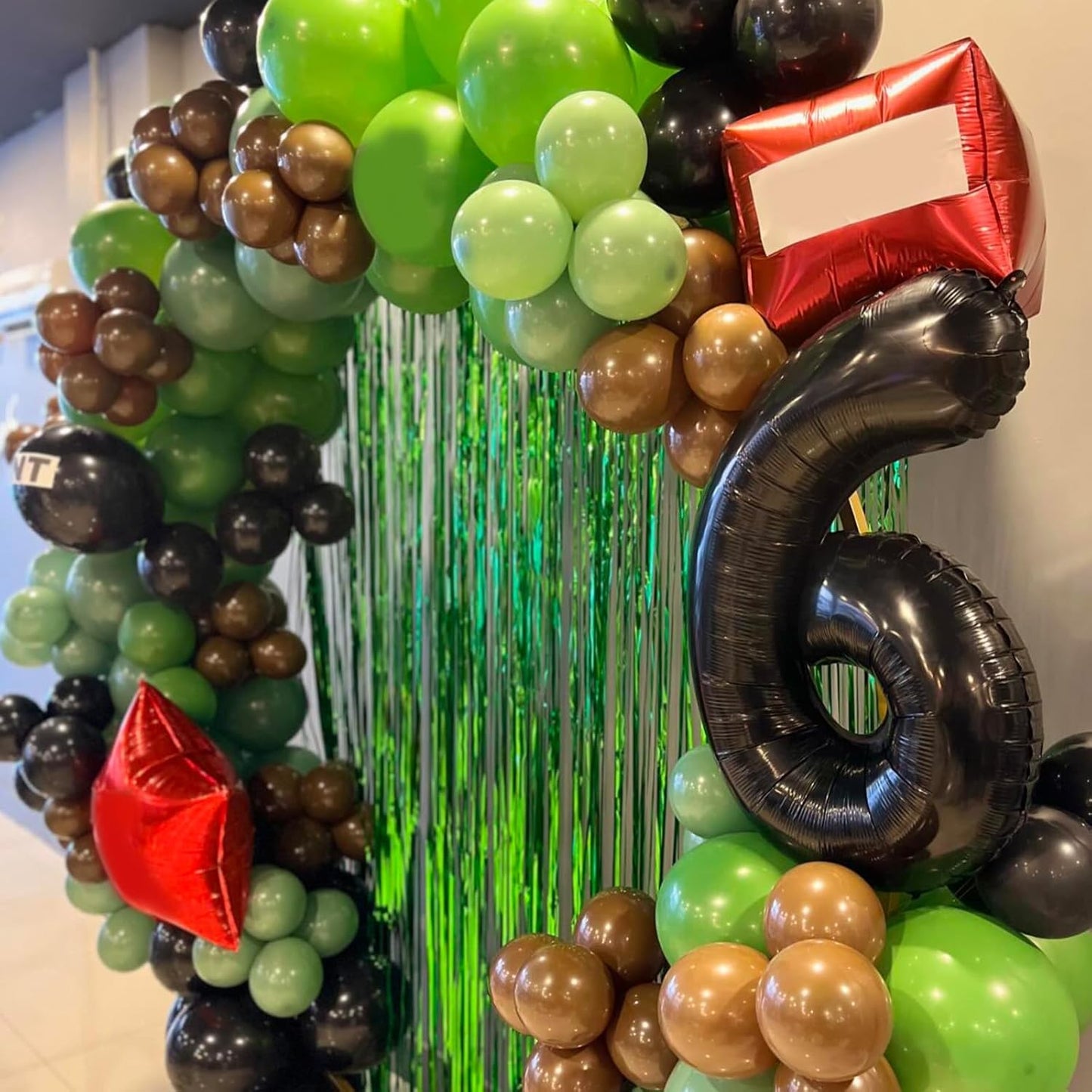 Green and Brown Balloons, 52 PCS 12 Inch Metallic Chrome Silver Light Green Fruit Green Black Brown Latex Balloons, Camping Game Jungle Theme Camo Birthday Baby Shower Army Party Decorations