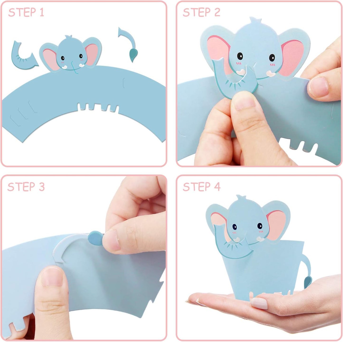 48 Pcs Jungle Safari Animal Cupcake Wrappers Wild Party Cake Decorations Jungle Wild Cake Wrappers for Baby Shower Birthday Themed Decorations Safari Party Supplies