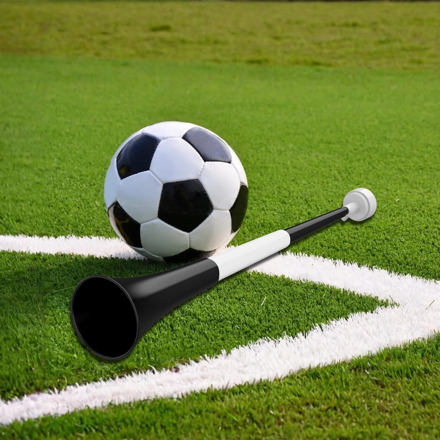 Collapsible Stadium Horn Noise Maker 24 Inch Vuvuzela Stadium Horn Plastic Trumpet Horn Blow Horns Noisemakers for Sporting Events Graduation Games School Sports Party Supplies Favors Accessories