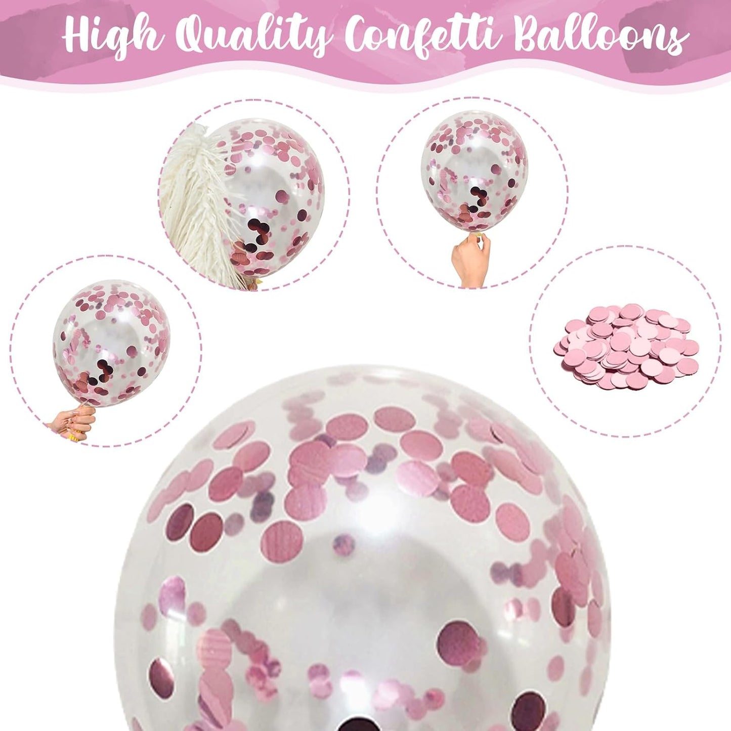 Pink and Blue Balloons Set, 35 Pack Pastel Pale Blue Pink Confetti Latex Balloons, 12 Inch Light Blue Pink Balloon Kit for Boy or Girl Gender Reveal Party Birthday Baby Bridal Shower Party Decorations