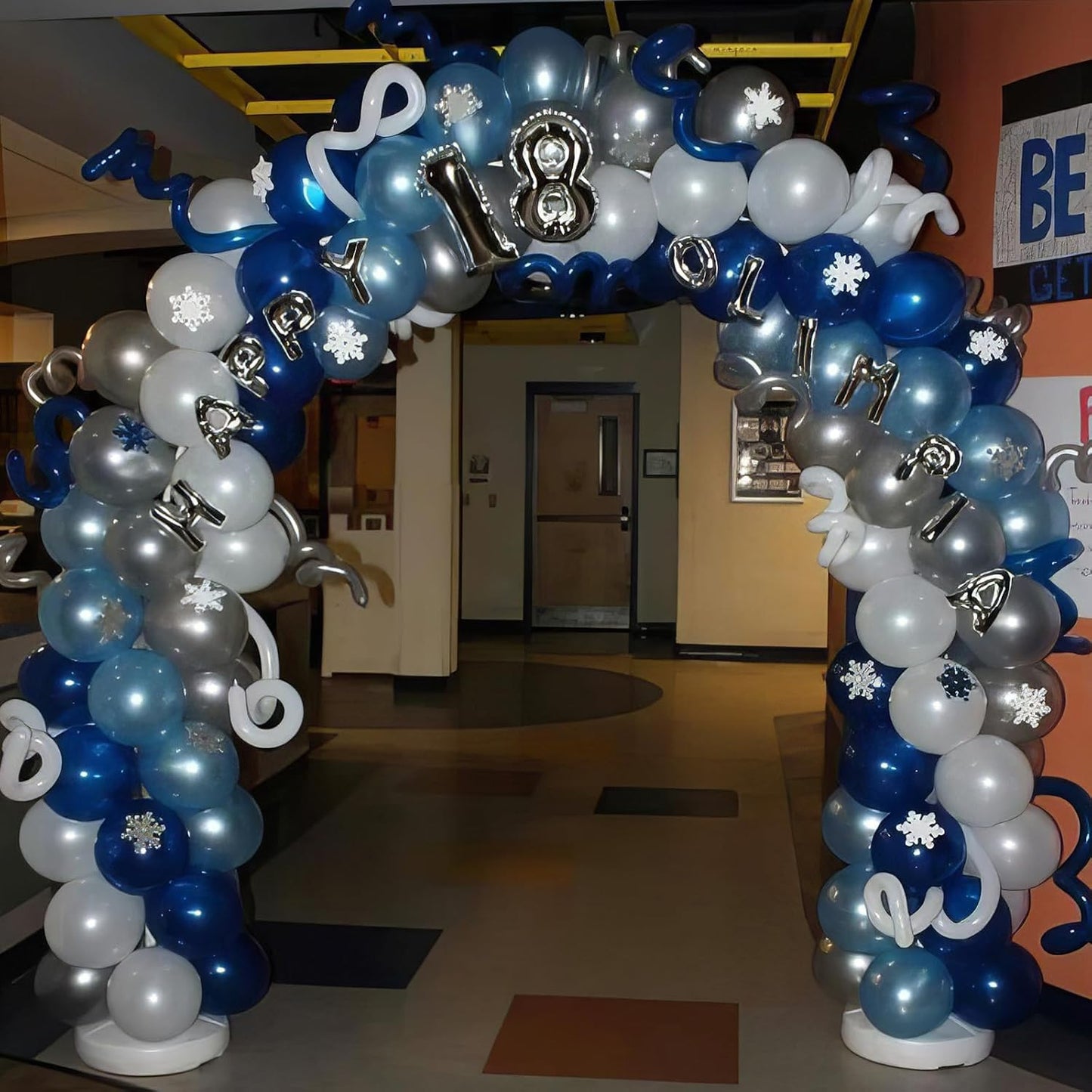 Blue Silver Balloons, Blue Silver White Balloons, Pearl Light Blue White Balloon, Silver Star Confetti Balloon for Boys Mans Birthday Baby Shower Party Wedding Graduation Bachelorette Decorations