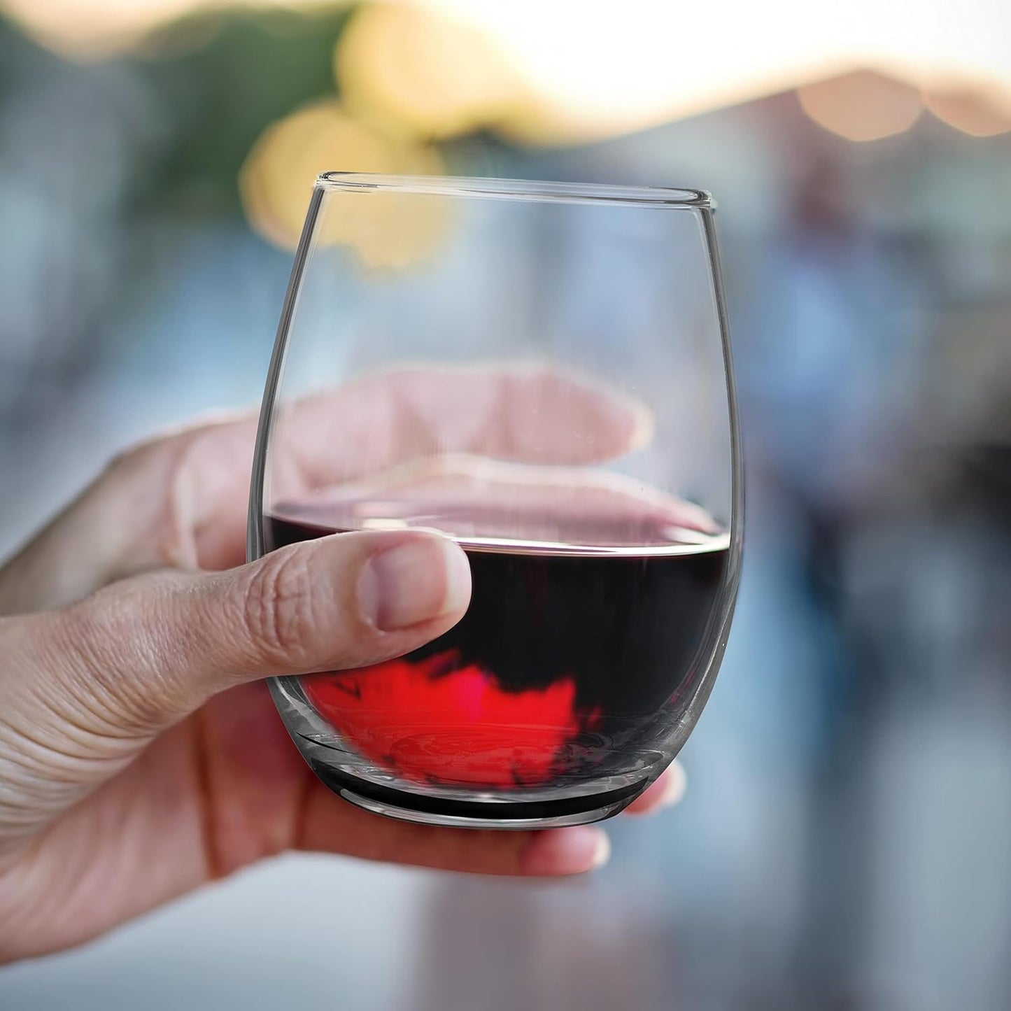 DISCOUNT PROMOS Stemless Wine Glasses by ARC 5.5 oz. Set of 12, Bulk Pack - Perfect for Hotel, Bar, Restaurant or Lounge - Black