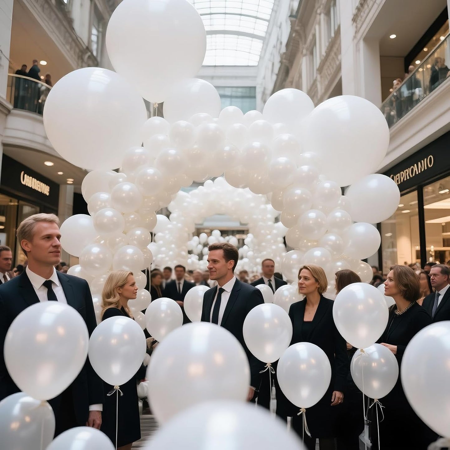 KAWKALSH Pearl White Balloon 12 Inch, 110pcs Latex Party Balloons Helium Bright Color for Birthday Baby Shower Wedding Party Supplies Arch Garland Decoration