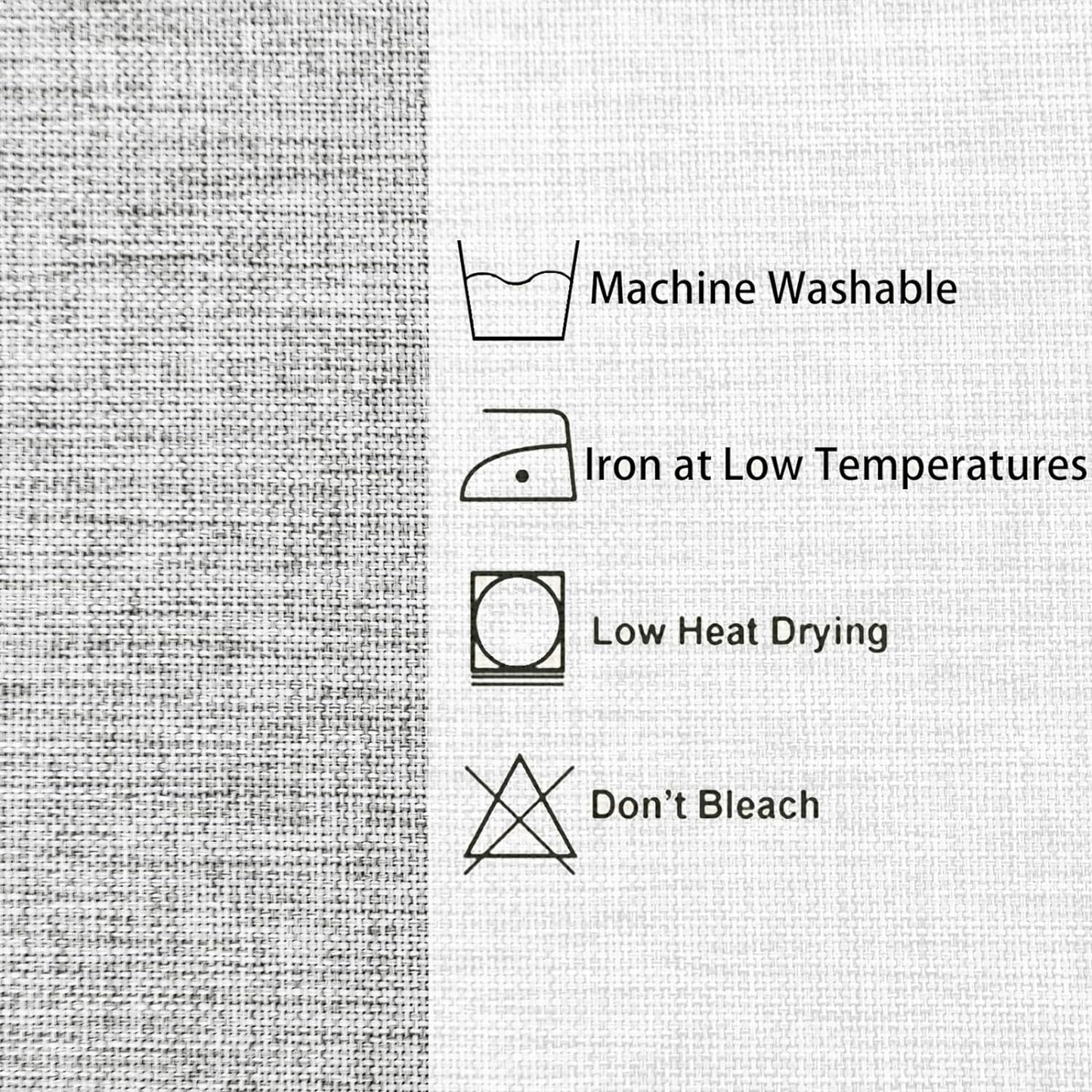 Hiasan Faux Linen Rectangle Tablecloth - Wrinkle and Stain Resistant Washable Table Cloth for Kitchen Dining Room Holiday Table Cover for Dinner, Light Grey, 70 x 140 Inch