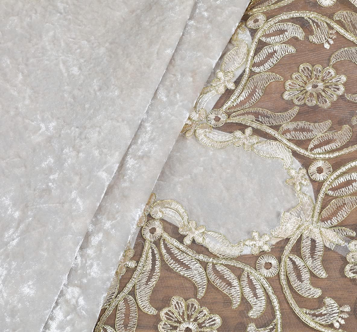 vctops Damask Lace Patchwork Tablecloth Luxury Square Small Table Cover Elegant Floral Embroidered Lace Table Cloth for Party Kitchen Dinning Picnic Decoration (Type M,22"x22")