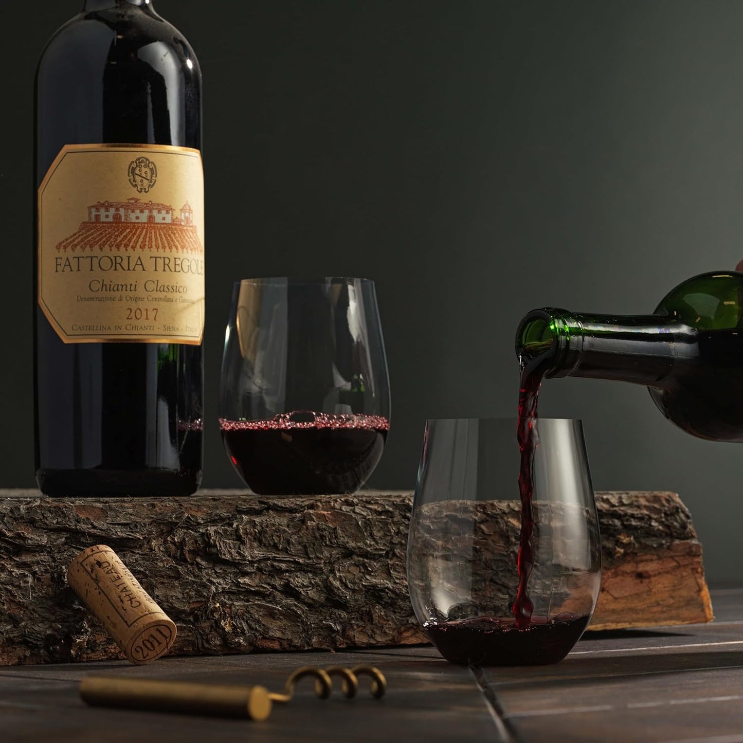 Munfix Plastic Stemless Wine Glasses 48 Pack, Disposable 12 Oz Clear Plastic Wine Cups Shatterproof Recyclable and BPA-Free