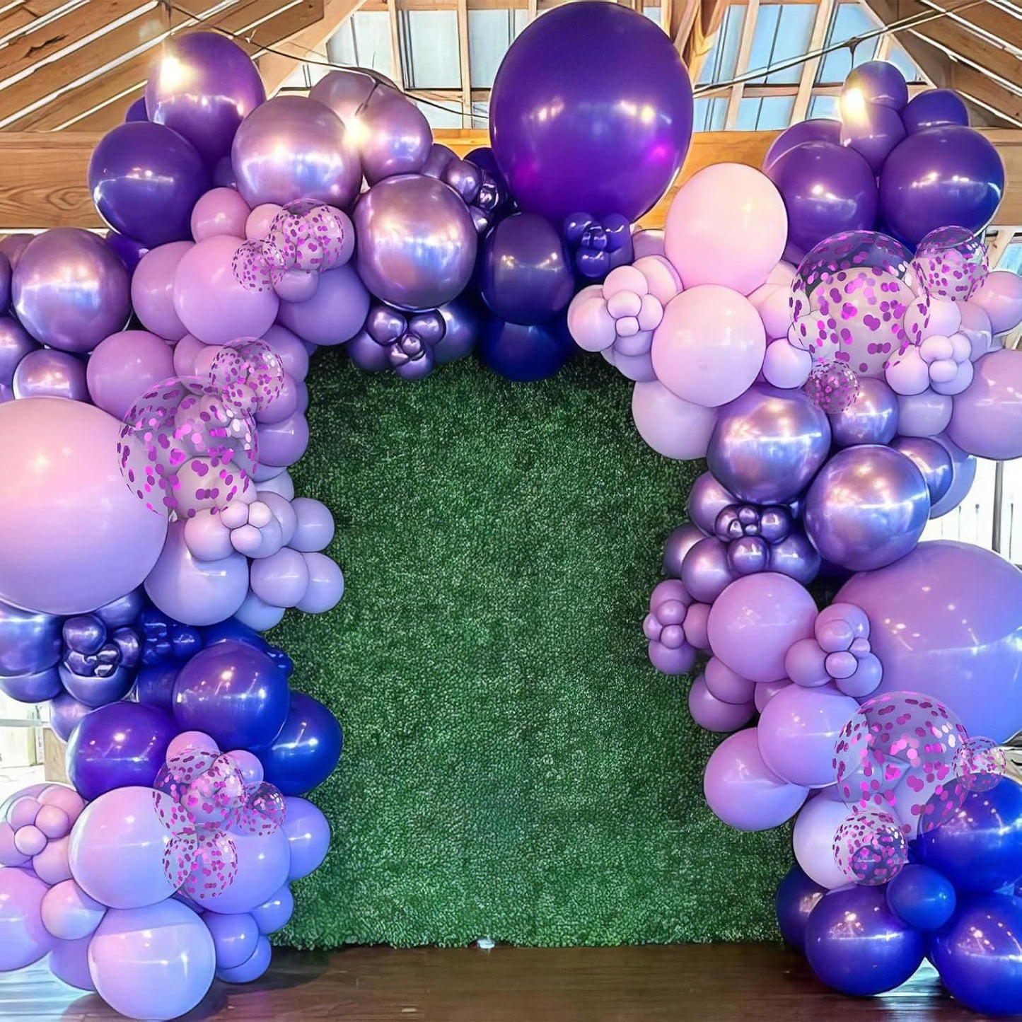 Purple Balloons, Lavender Purple Balloons Pearl Light Purple Party Balloons Metallic Purple Confetti Balloons Matte Pale Purple Latex Balloons for Kids Girls Birthday Wedding Baby Shower Graduation