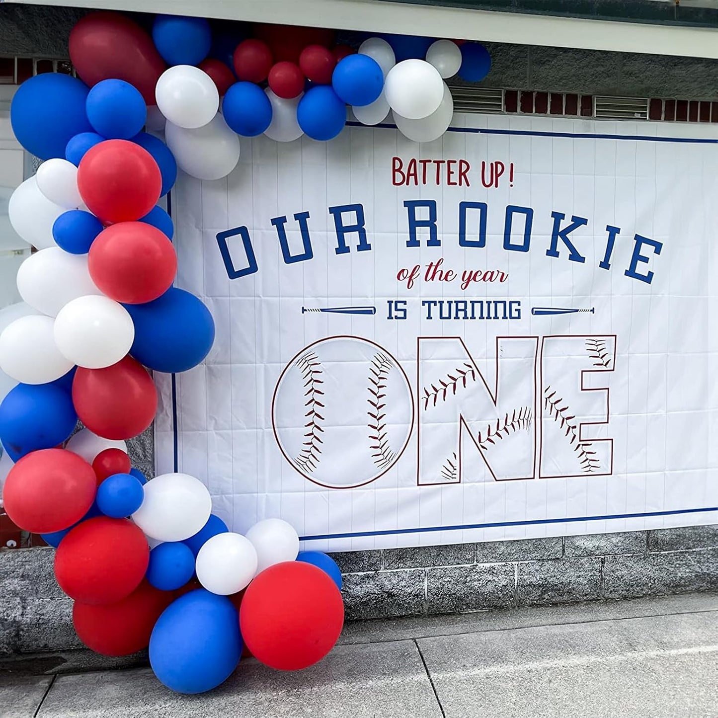 Blue Red White Balloons, 12 Inch Dark Blue Matt Red and Ivory Latex Helium Balloon for Baseball Cartoon Birthdays Labor Patriotic Theme 4th of July Decorations Independence Day Party Decorations