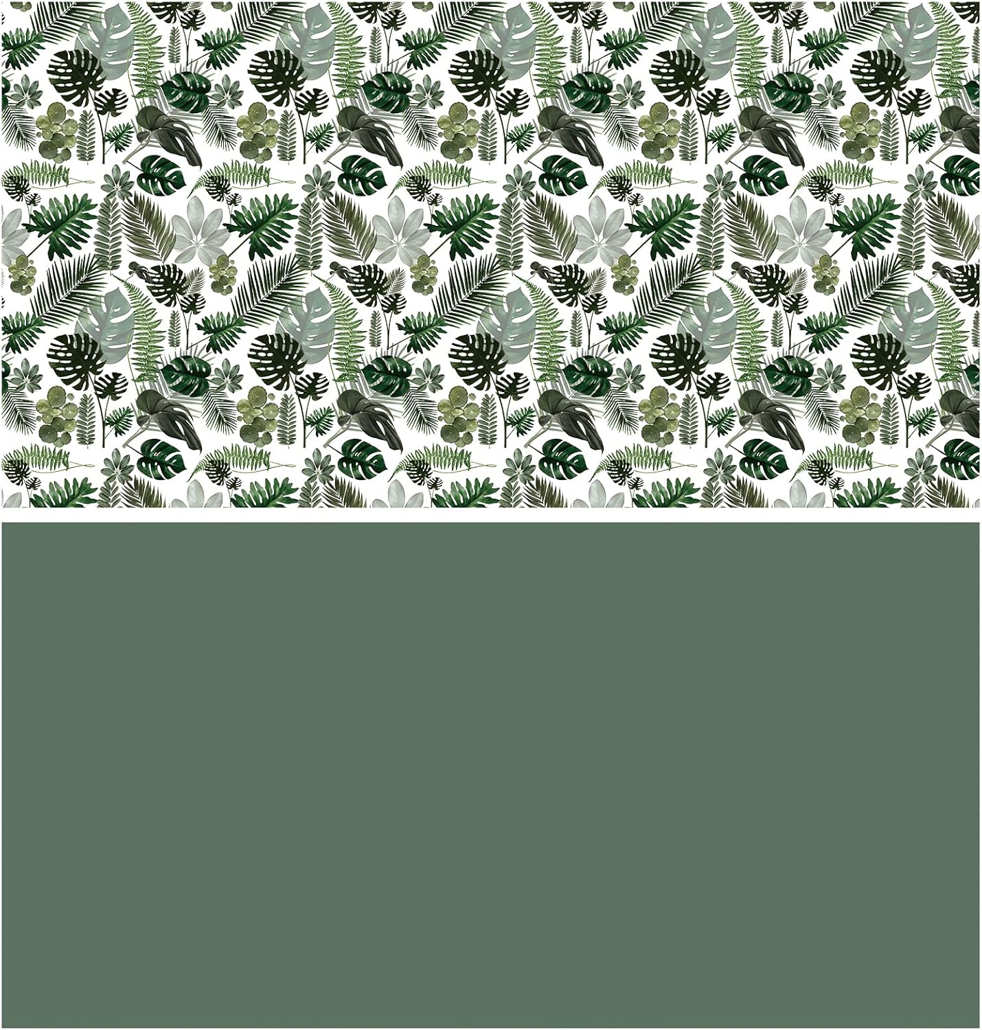 WRAPAHOLIC 30 Inch Reversible Wrapping Paper - 30 Inch X 100 Feet Jumbo Roll Green Monstera Leaf Design, Perfect for Birthday, Party, Baby Shower and More Occasions