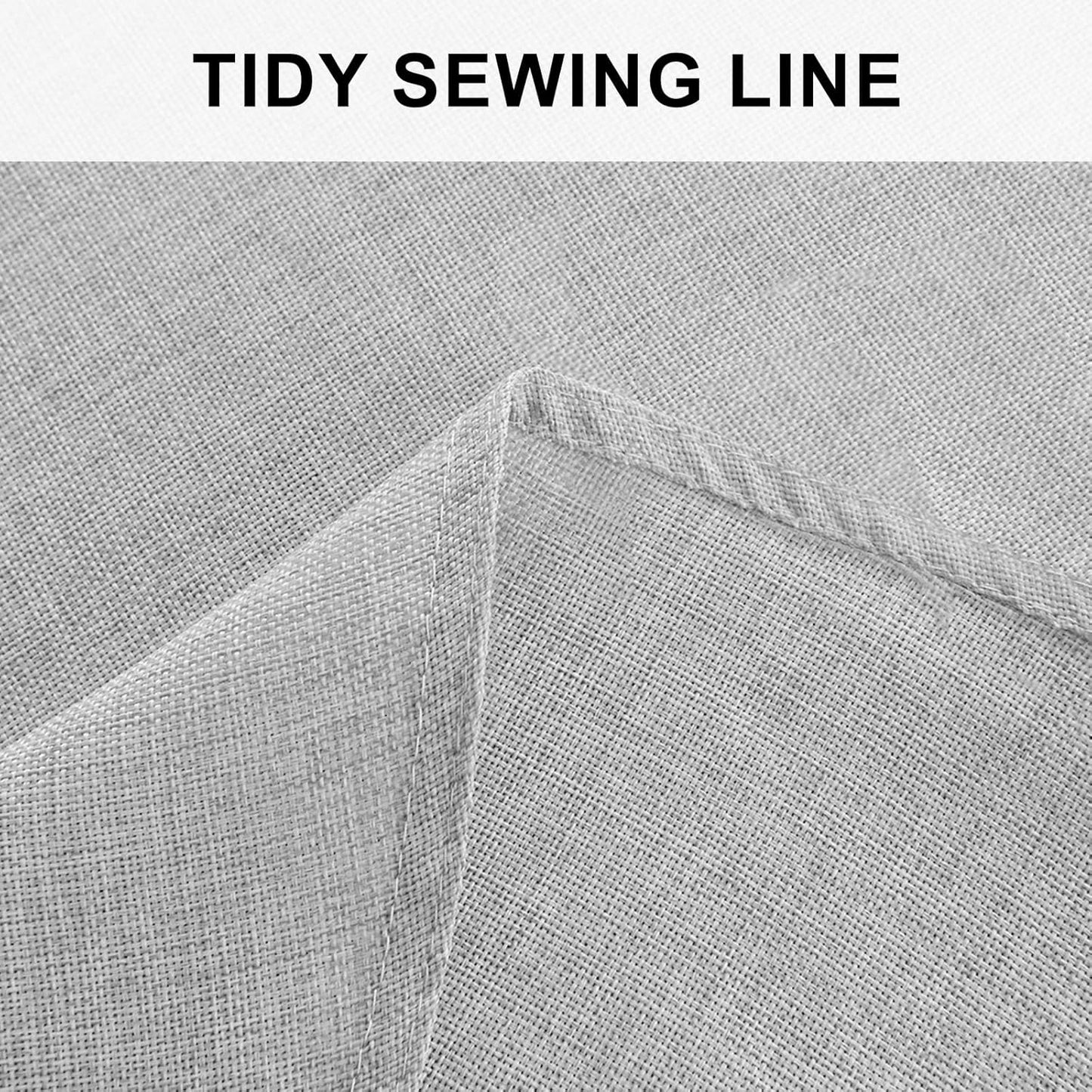 Hiasan 90 Inch Round Tablecloth Linen - Wrinkle and Stain Resistant Washable Polyester Fabric Table Cloth for Patio Dining Room Kitchen Party, Light Grey