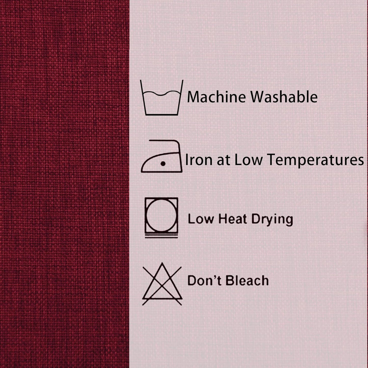 Hiasan 2 Pack Faux Linen Rectangle Tablecloth - Wrinkle and Stain Resistant Washable Table Cloth for Kitchen Dining Room Holiday Table Cover for Party Dinner, Red, 60 x 84 Inch