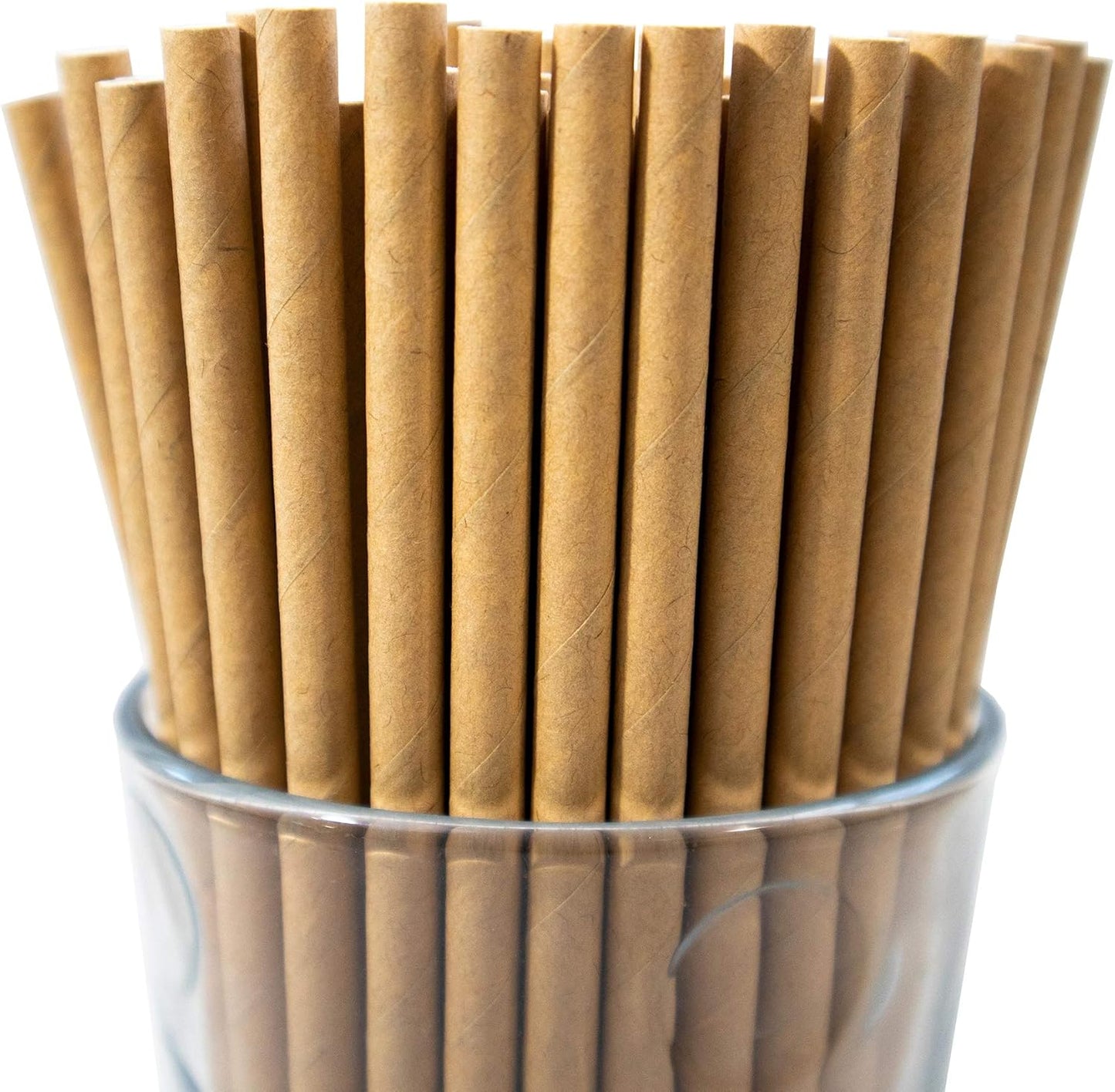 Pack of 900 Natural Kraft Biodegradable 4-Ply Paper Drinking Straws (Compostable, Non-toxic, BPA-free)