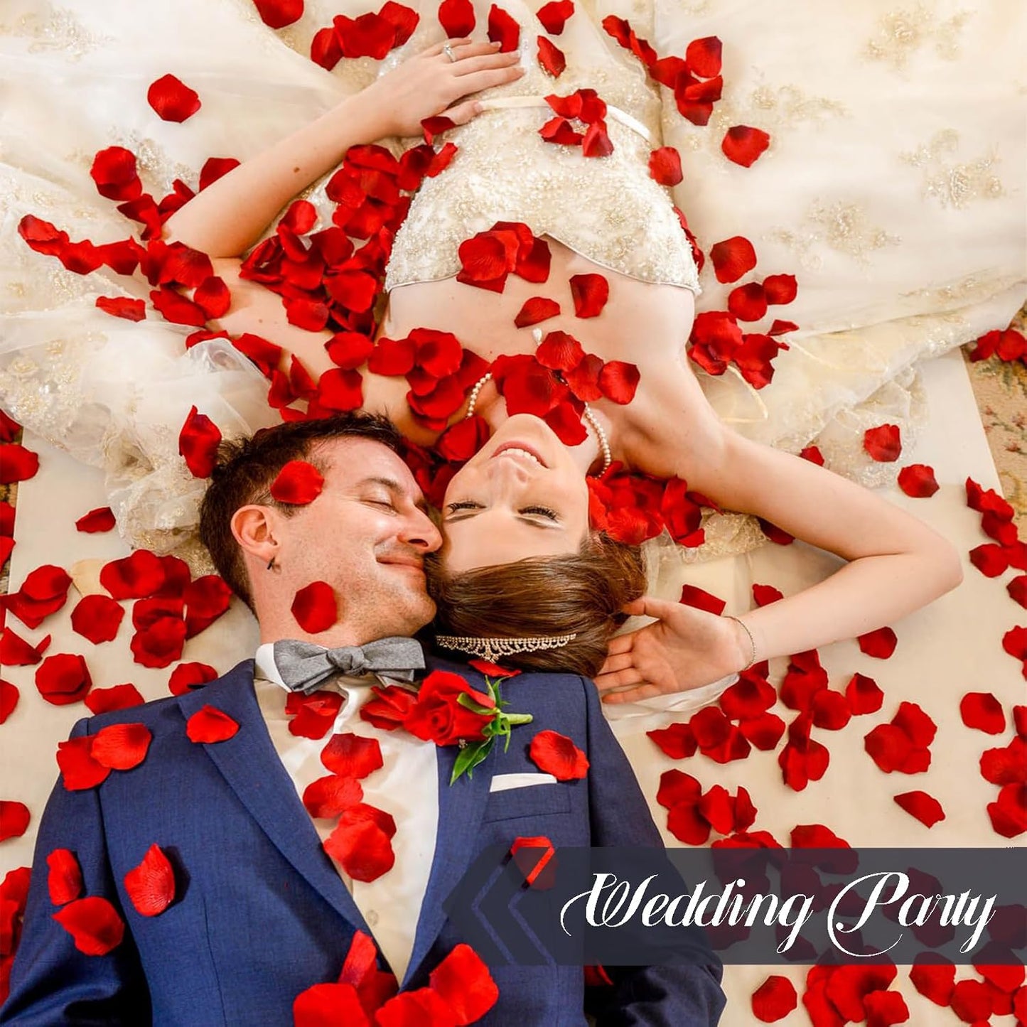 3.5 Oz Dried Rose Petals Wedding Biodegradable Petals, Natural Preservation Real Flower Petals, Suitable for Flower Petals for Flower Girl, Romantic Night, Table Decoration (Red, 100g)