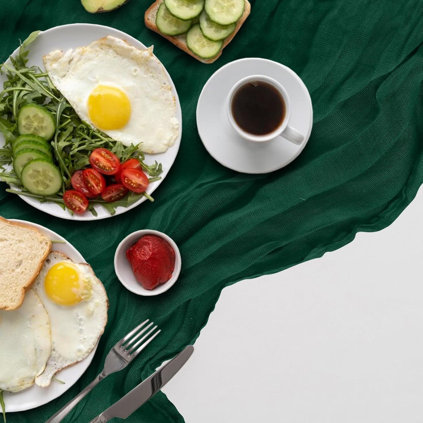 1 Pack Cheesecloth Table Runner 10Ft Christmas Gauze Boho Table Runners for Wedding Decor Bridal Shower Decorations Baby Shower Party(35" x 120")