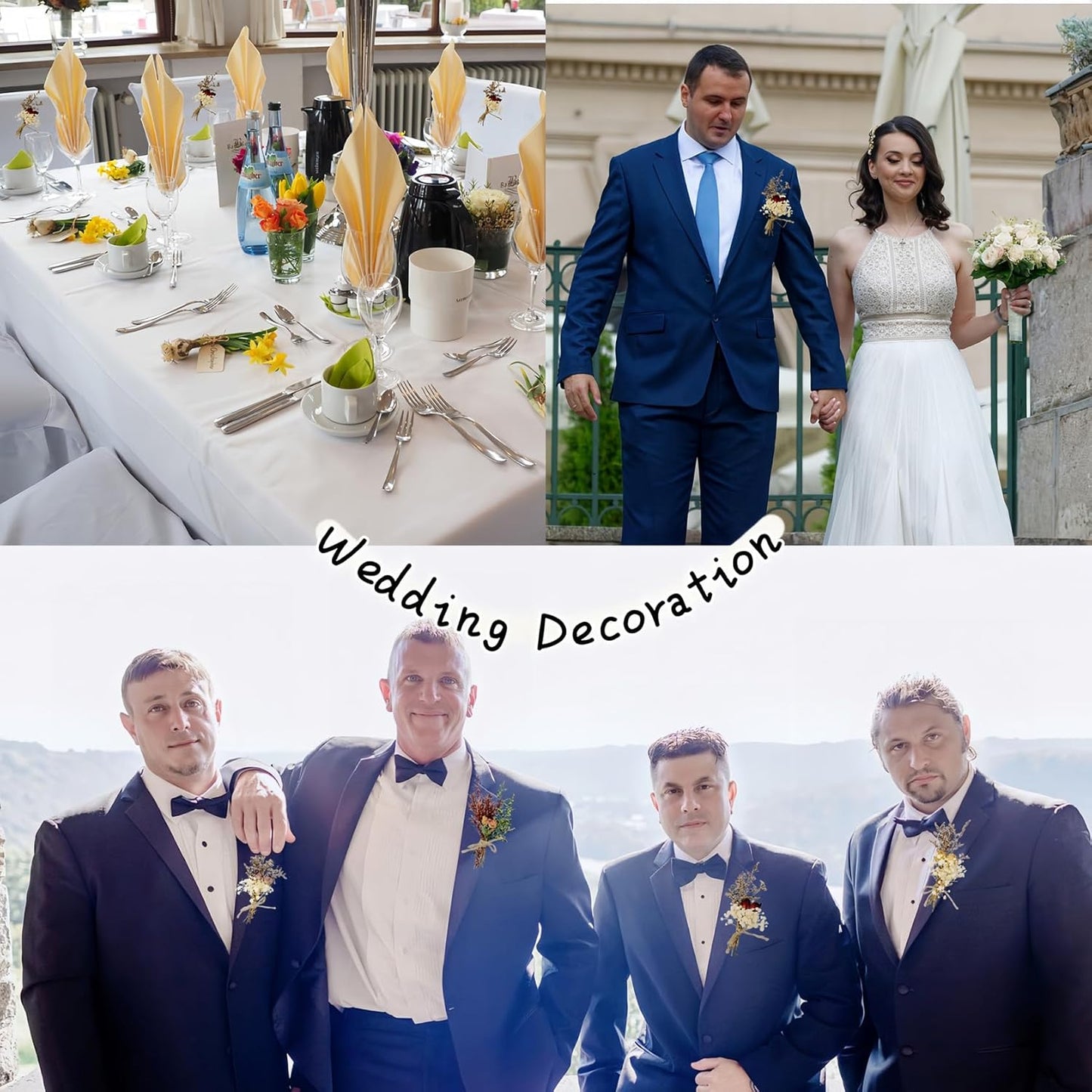 CROISSANT Mini Dried Flower Bouquet 24PCS, Mixed Natural Mini Dried Flowers Bundles,Dried Flower Mixed Bouquet Suitable for Handmade DIY Greeting Card Decoration,Multi-Purpose Craft Flowers