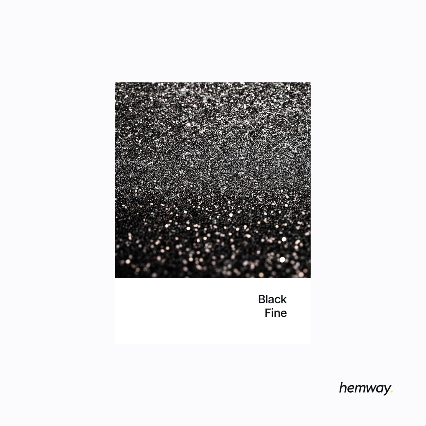 Hemway Eco Friendly Biodegradable Glitter 100g / 3.5oz Bio Cosmetic Safe Sparkle Vegan for Face, Eyeshadow, Body, Hair, Nail and Festival Makeup, Craft - Fine (1/64" 0.015" 0.4mm) - Black