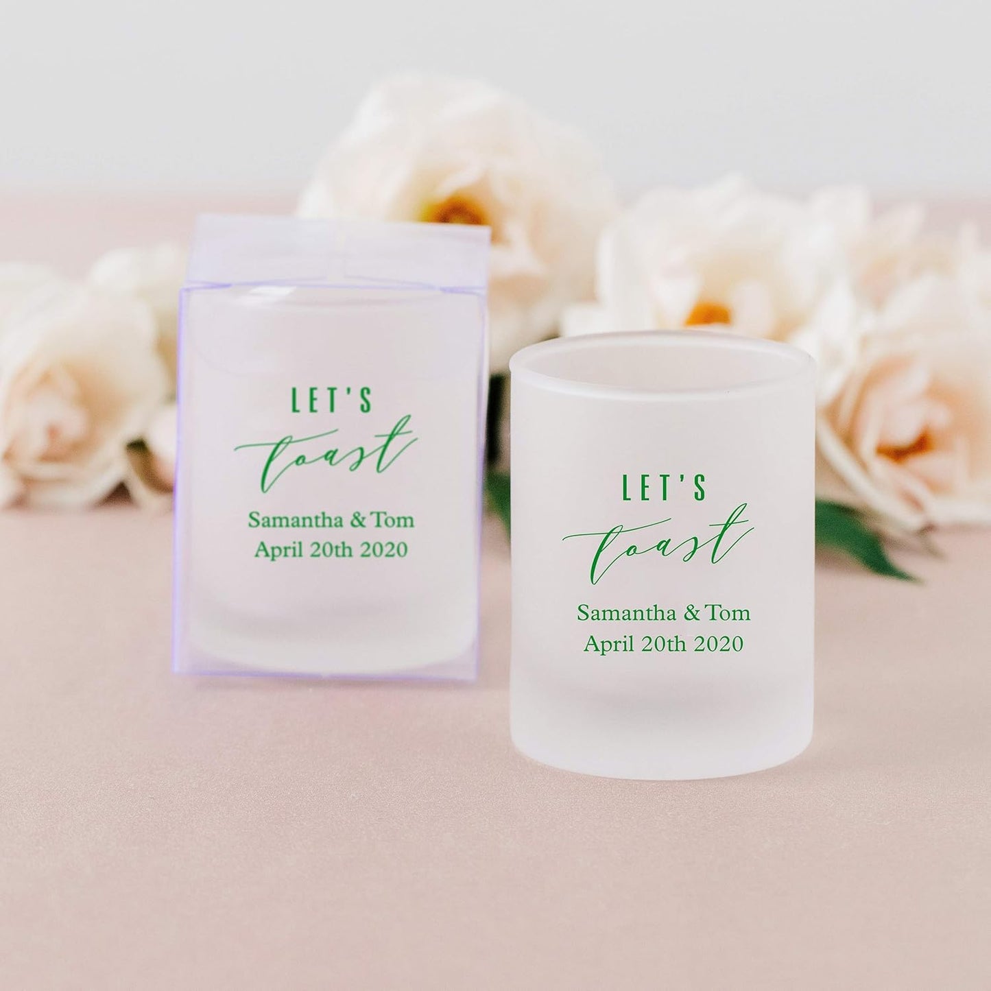 WEDDINGSTAR Personalized 3oz Frosted Shot Glass Customizable Full Color Print - 168 pack